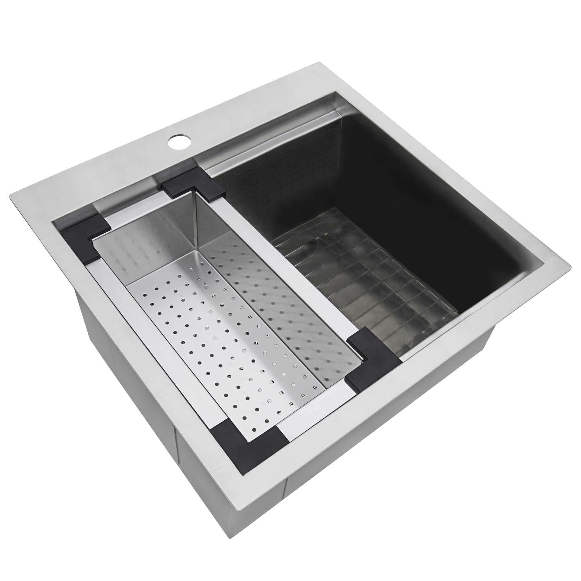 Alternate Image for Ruvati 21 x 20 inch Outdoor Workstation Sink T-316 Marine Grade Topmount Stainless Steel BBQ, RVQ5221