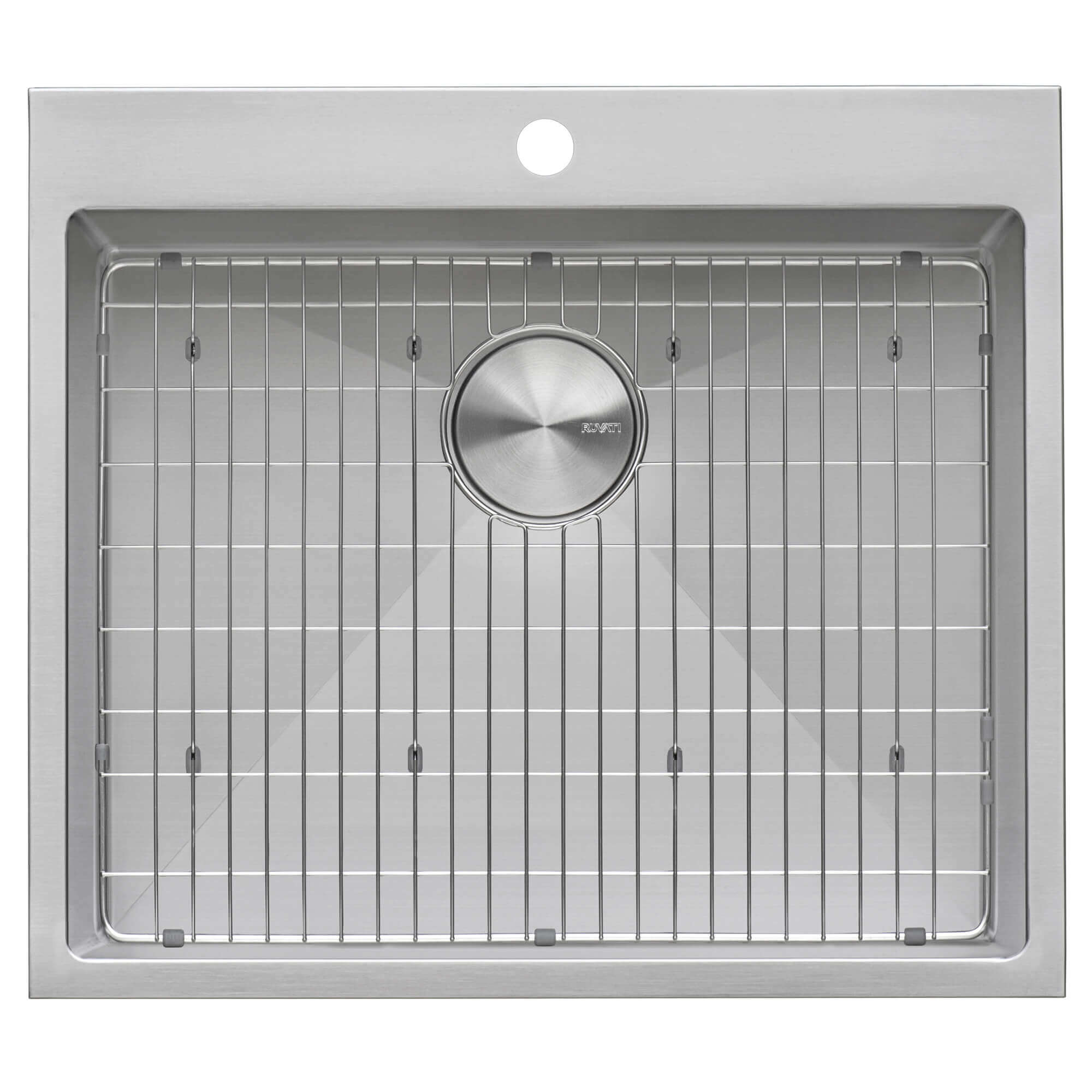 Alternate Image for Ruvati Topmount Laundry Utility Sink 25 x 22 x 12 inch Rounded Corners Deep 16 Gauge Stainless Steel, RVU6015