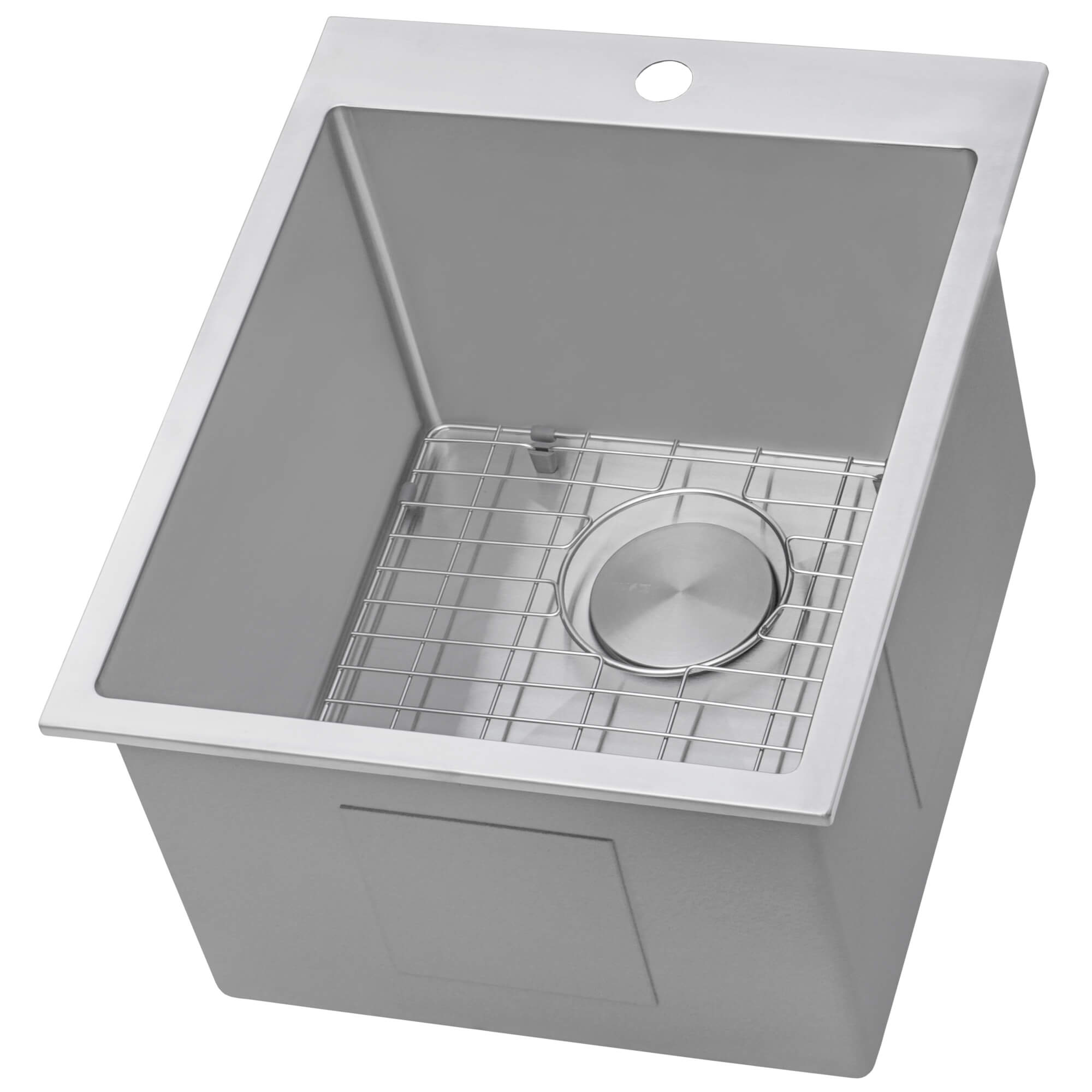 Alternate Image for Ruvati Topmount Laundry Utility Sink 18 x 22 x 12 inch Rounded Corners Deep 16 Gauge Stainless Steel, RVU6018