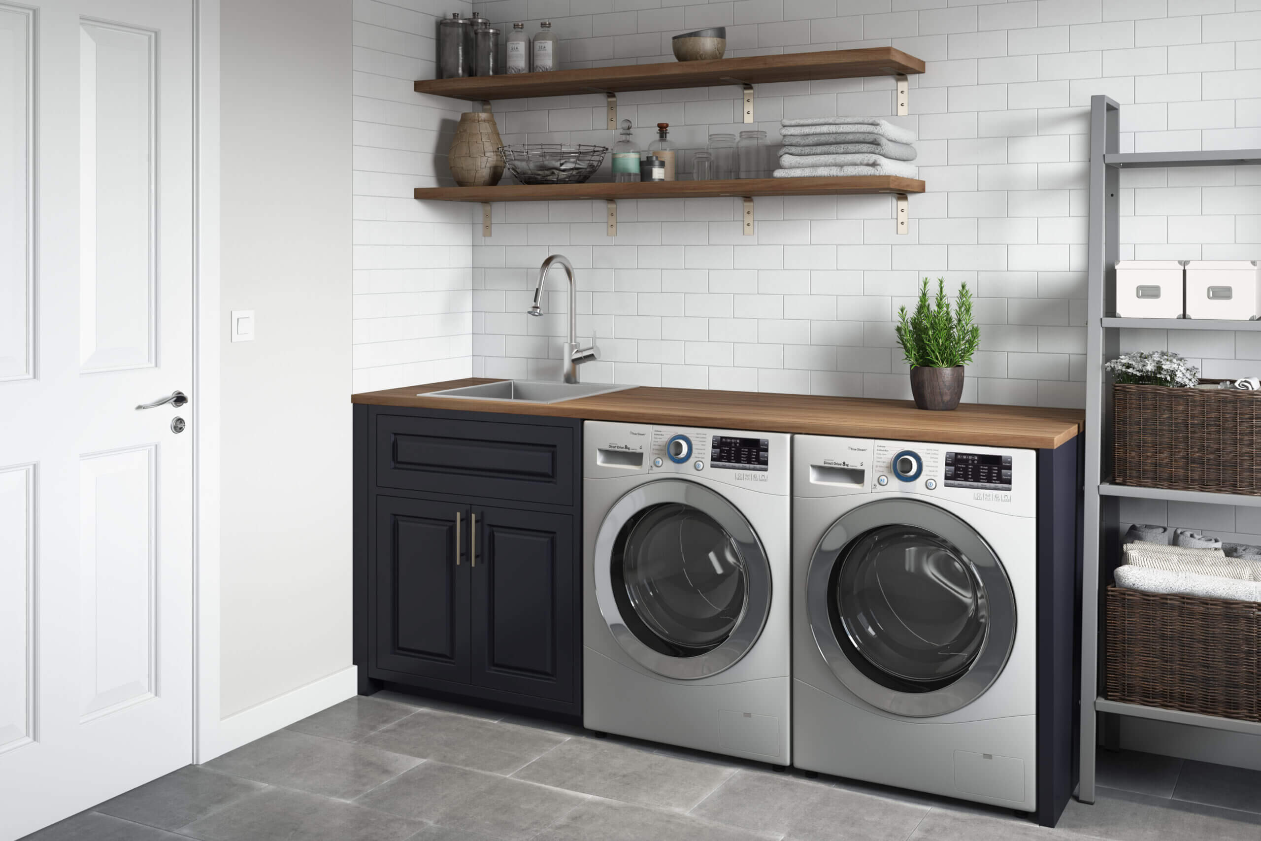 Alternate Image for Ruvati Topmount Laundry Utility Sink 18 x 22 x 12 inch Rounded Corners Deep 16 Gauge Stainless Steel, RVU6018