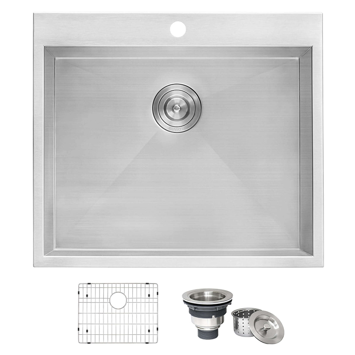 Alternate Image for Ruvati Topmount Laundry 22" x 22" x 12" Deep Utility Sink 16 Gauge Stainless Steel, RVU6022