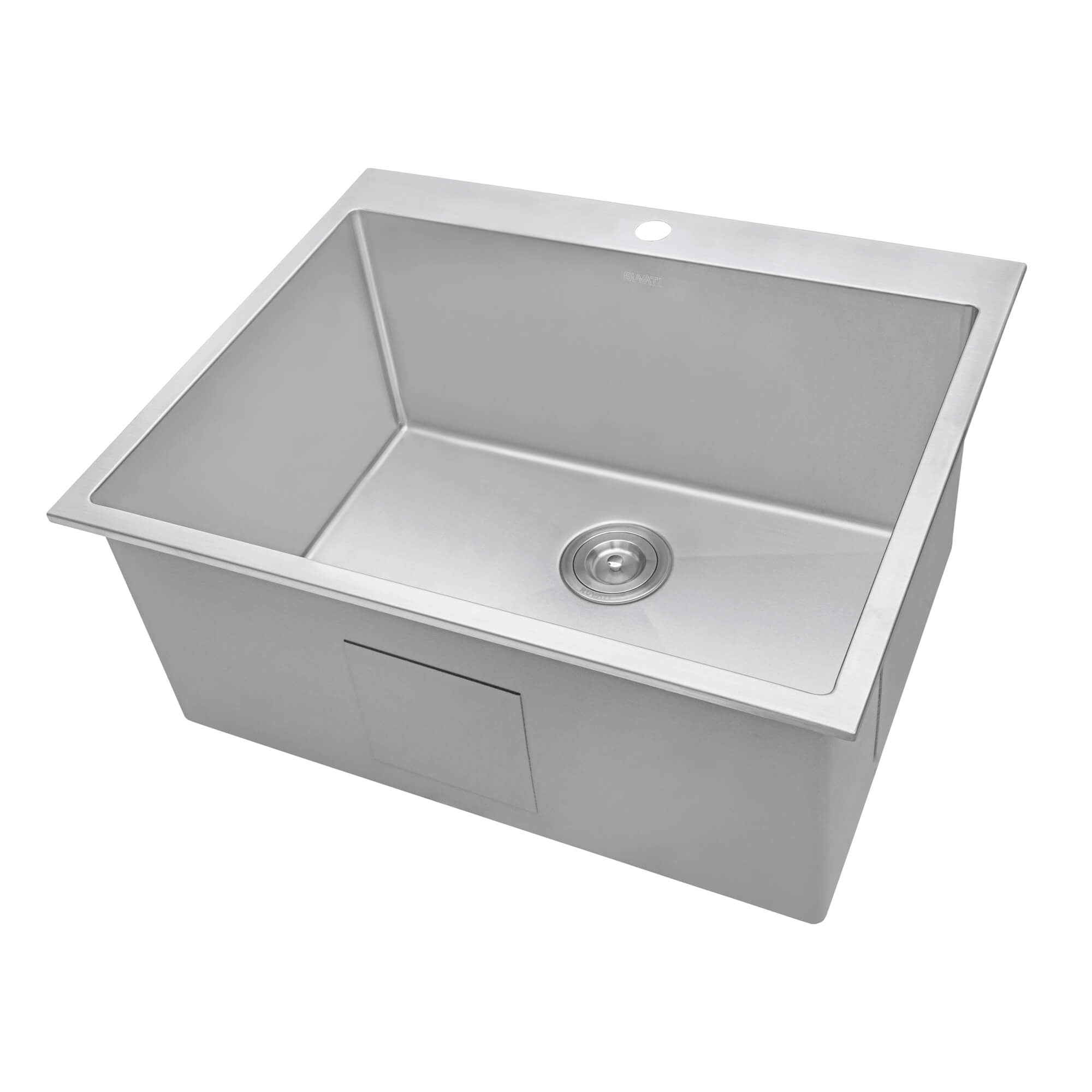 Alternate Image for Ruvati Topmount Laundry Utility Sink 27 x 22 x 12 inch Rounded Corners Deep 16 Gauge Stainless Steel, RVU6027