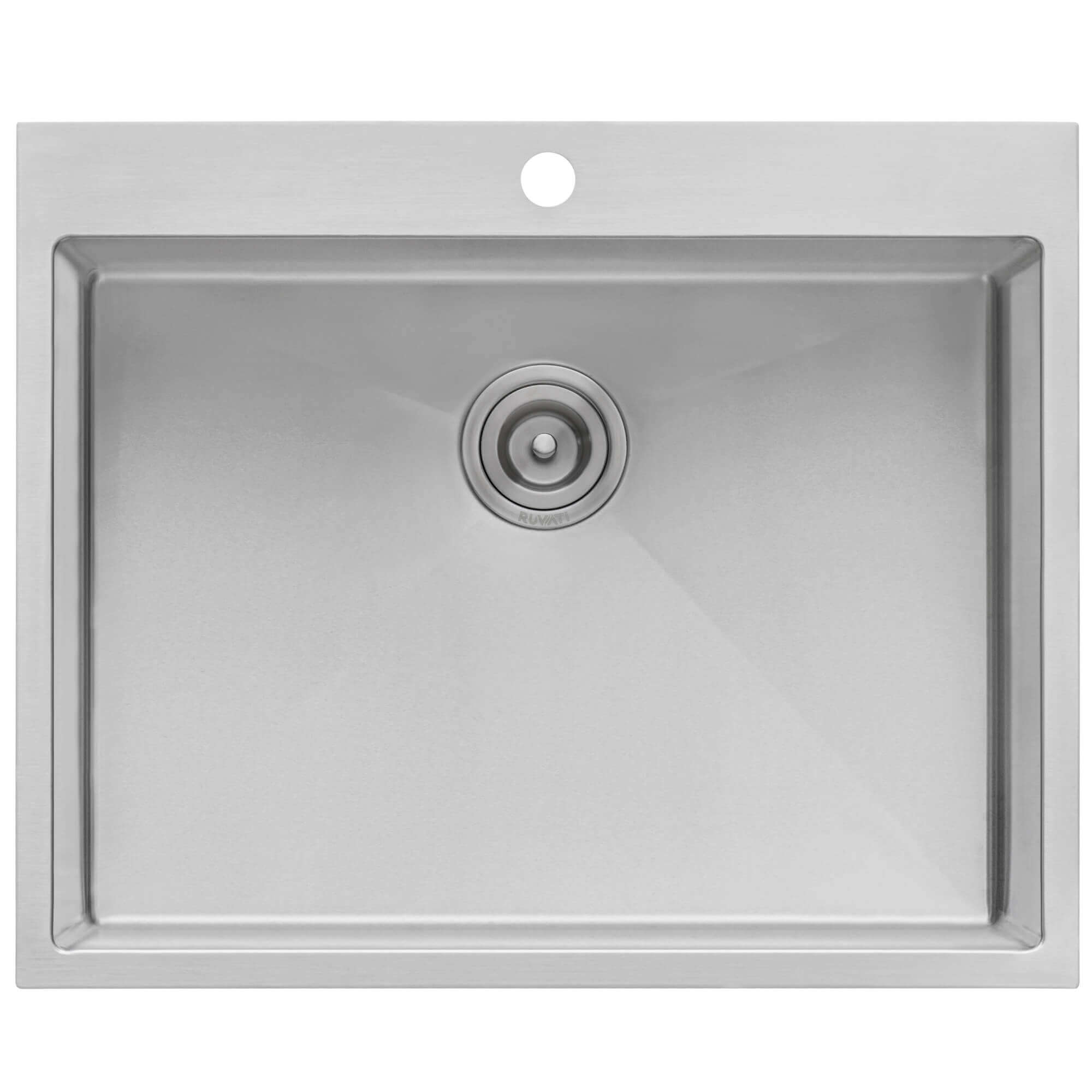 Alternate Image for Ruvati Topmount Laundry Utility Sink 27 x 22 x 12 inch Rounded Corners Deep 16 Gauge Stainless Steel, RVU6027