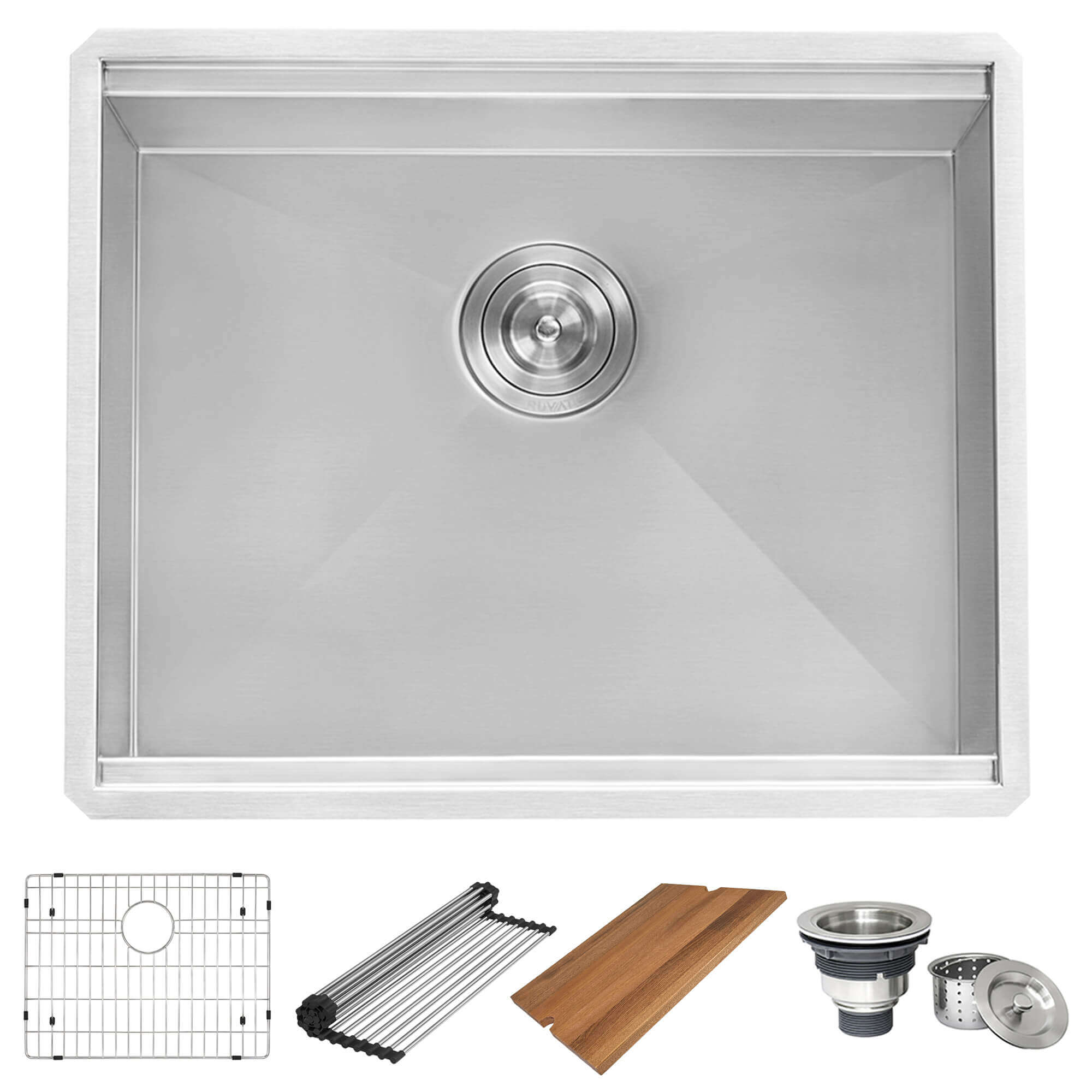 Alternate Image for Ruvati Alto 23" x 19" x 13" Deep Laundry Utility Workstation Sink Undermount 16 Gauge, Stainless Steel, 16, RVU6320