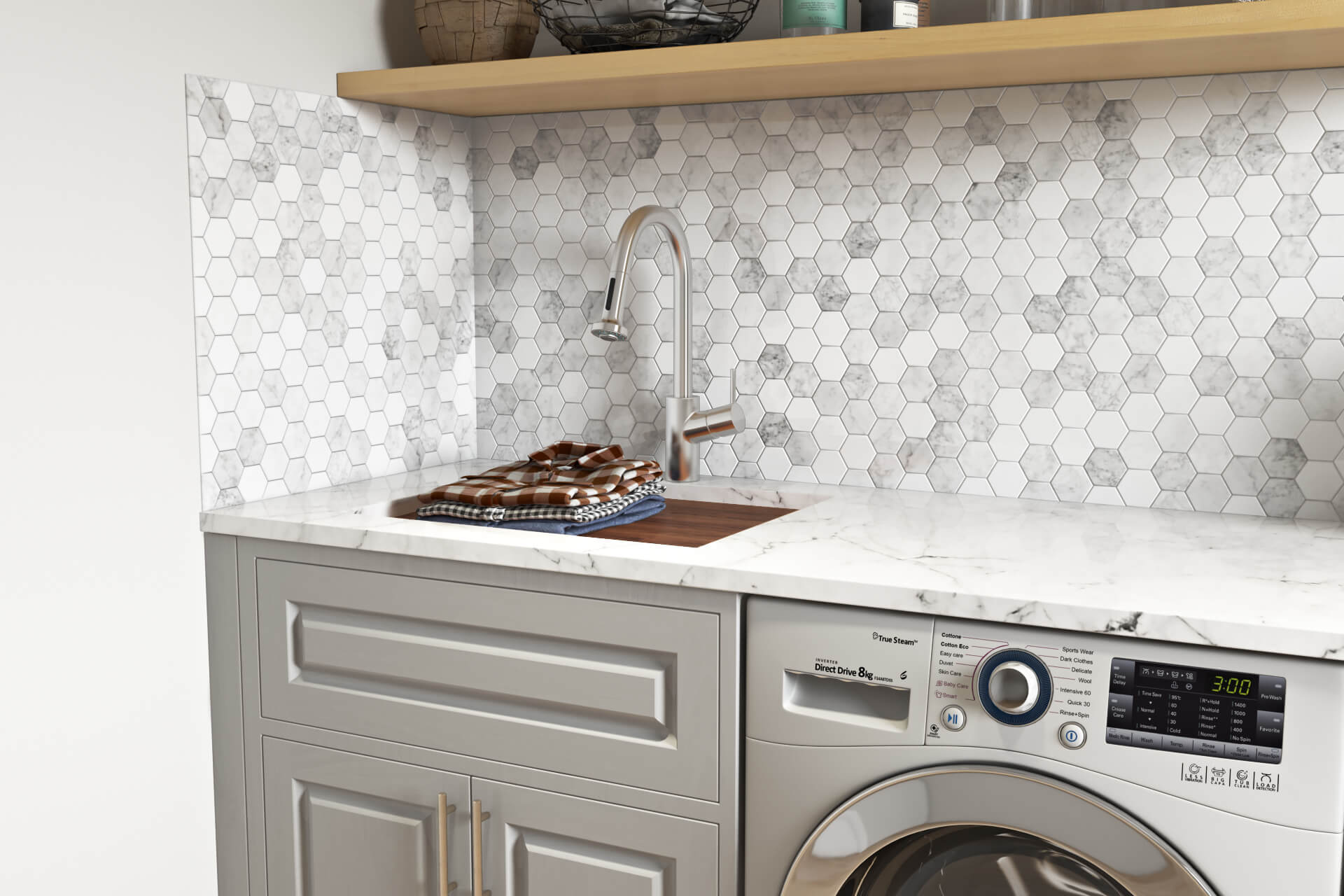 Alternate Image for Ruvati Alto 23" x 19" x 13" Deep Laundry Utility Workstation Sink Undermount 16 Gauge, Stainless Steel, 16, RVU6320