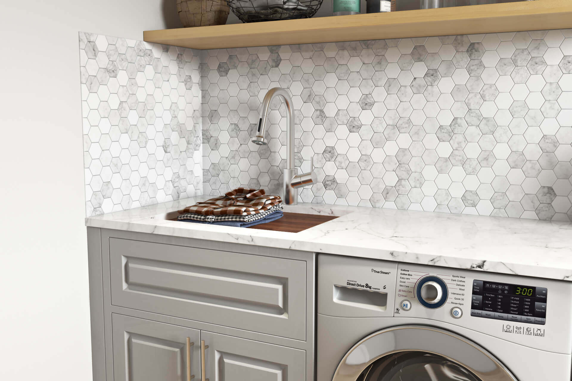 Alternate Image for Ruvati Alto 23" x 19" x 13" Deep Laundry Utility Workstation Sink Undermount 16 Gauge, Stainless Steel, 16, RVU6320