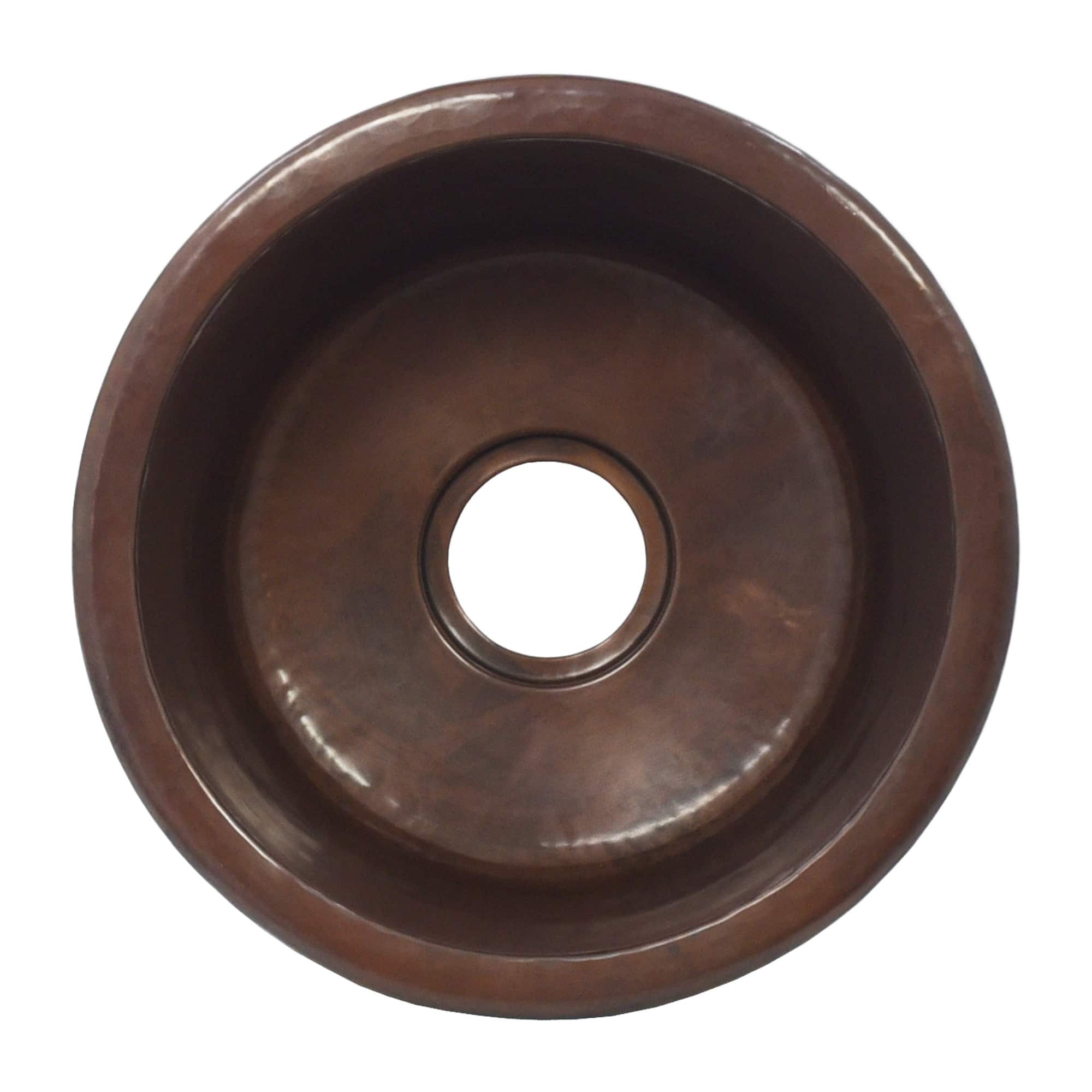 Native Trails Redondo Chico 15" Round Copper Bar/Prep Sink, Antique Copper, CPS260-F Product Image