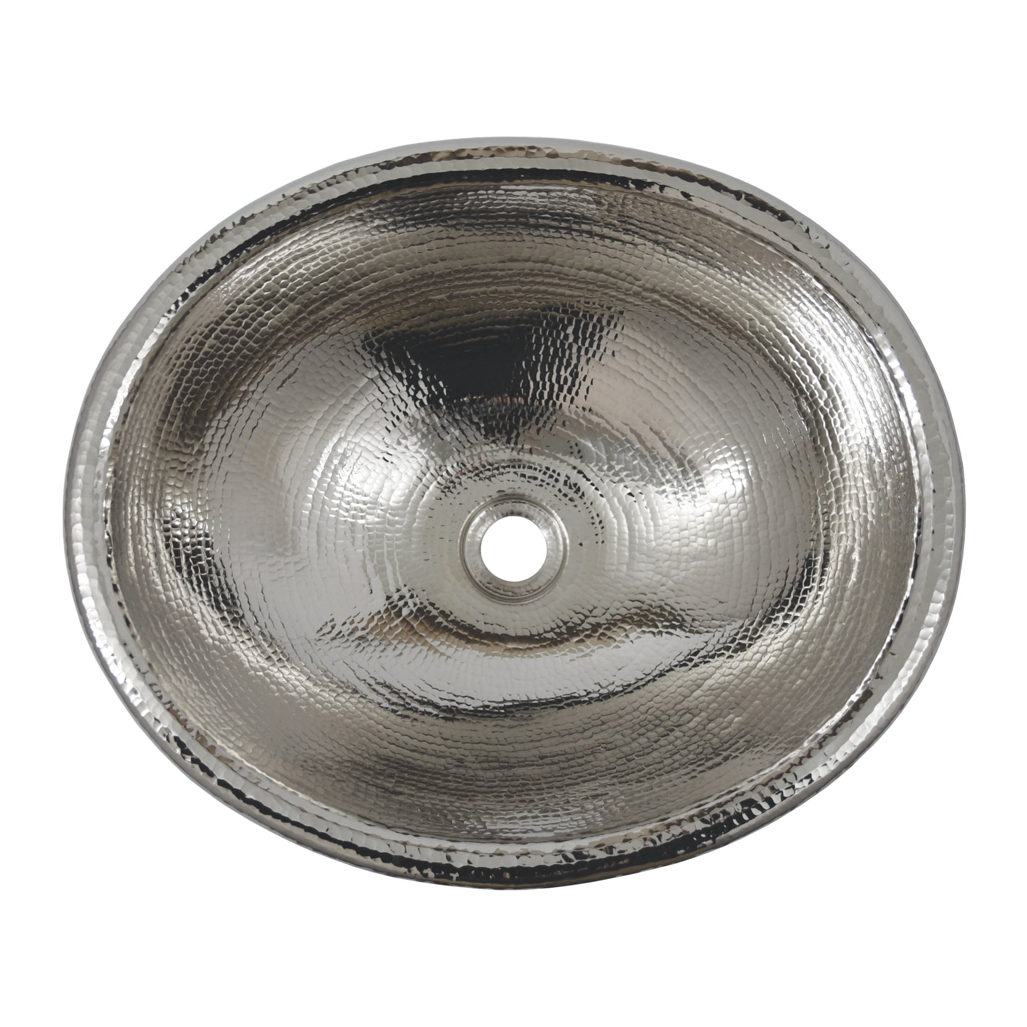 Native Trails Rolled Classic 18.5" x 15.5" Oval Drop In Nickel Bathroom Sink, Polished Nickel, CPS840 Product Image