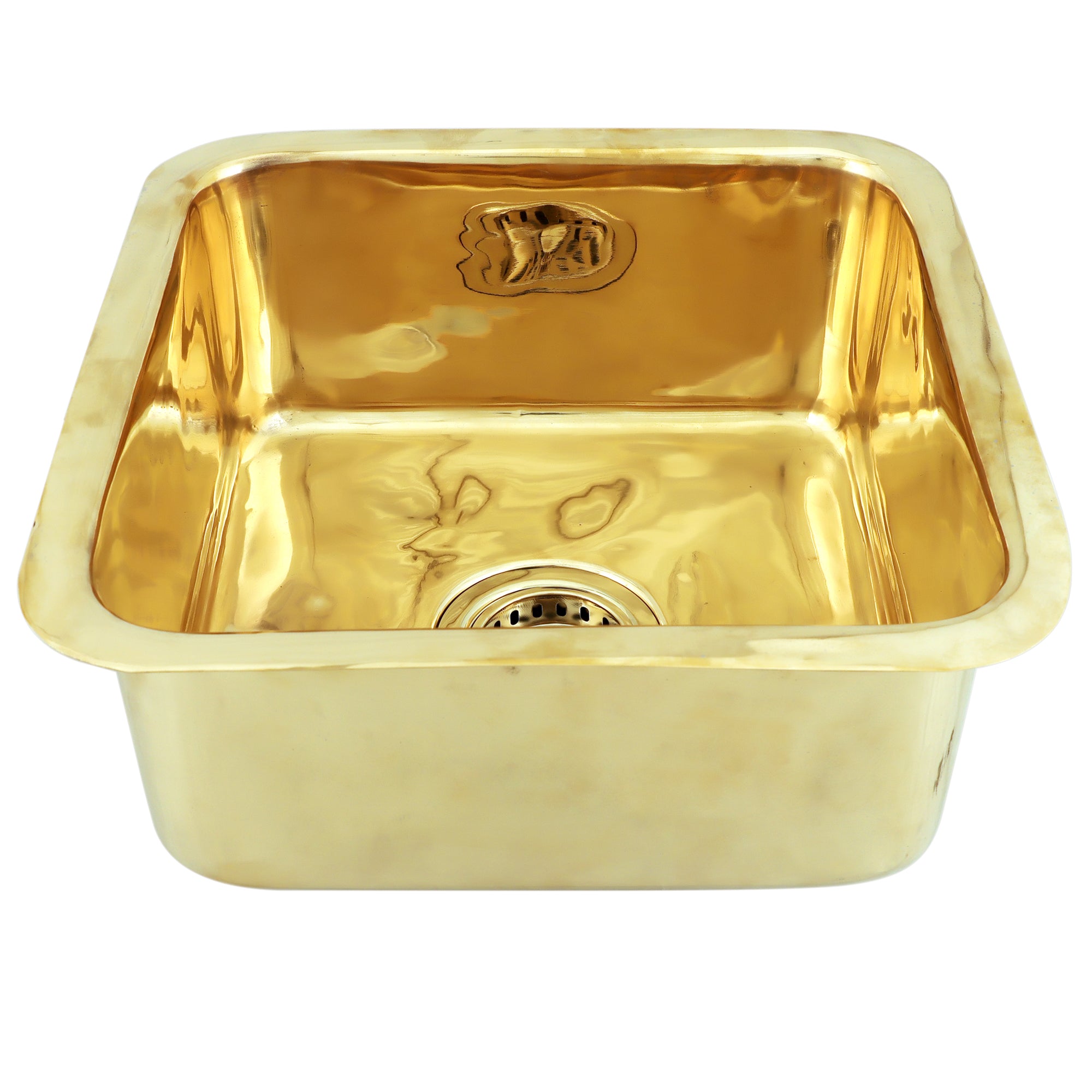 Alternate Image for Nantucket Sinks Brightwork Home 17" Square Brass Bar/Prep Sink with Accessories, SQRB-7SM