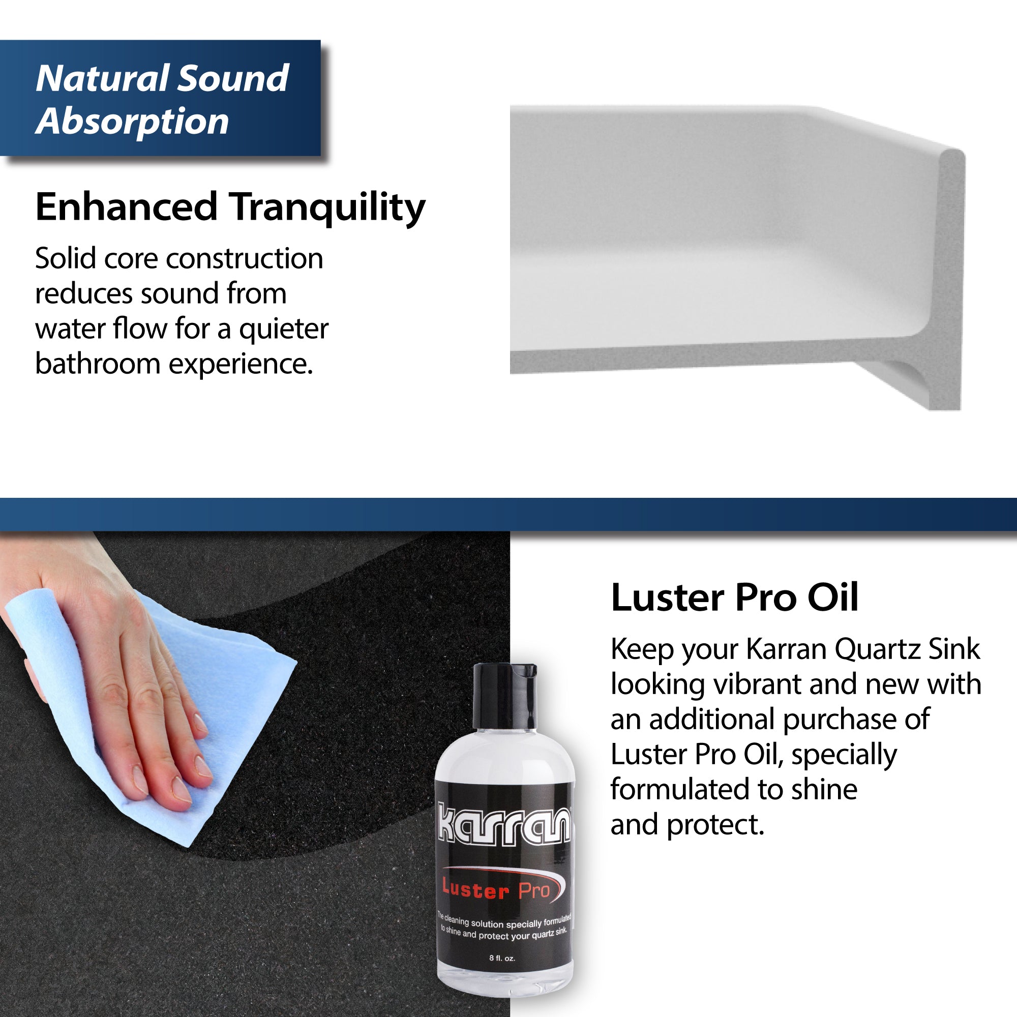 Alternate Image for Karran Sternhagen 17.75" x 23.625" Rectangular Vessel Quartz Composite ADA Bathroom Sink, Grey, SQS500GR