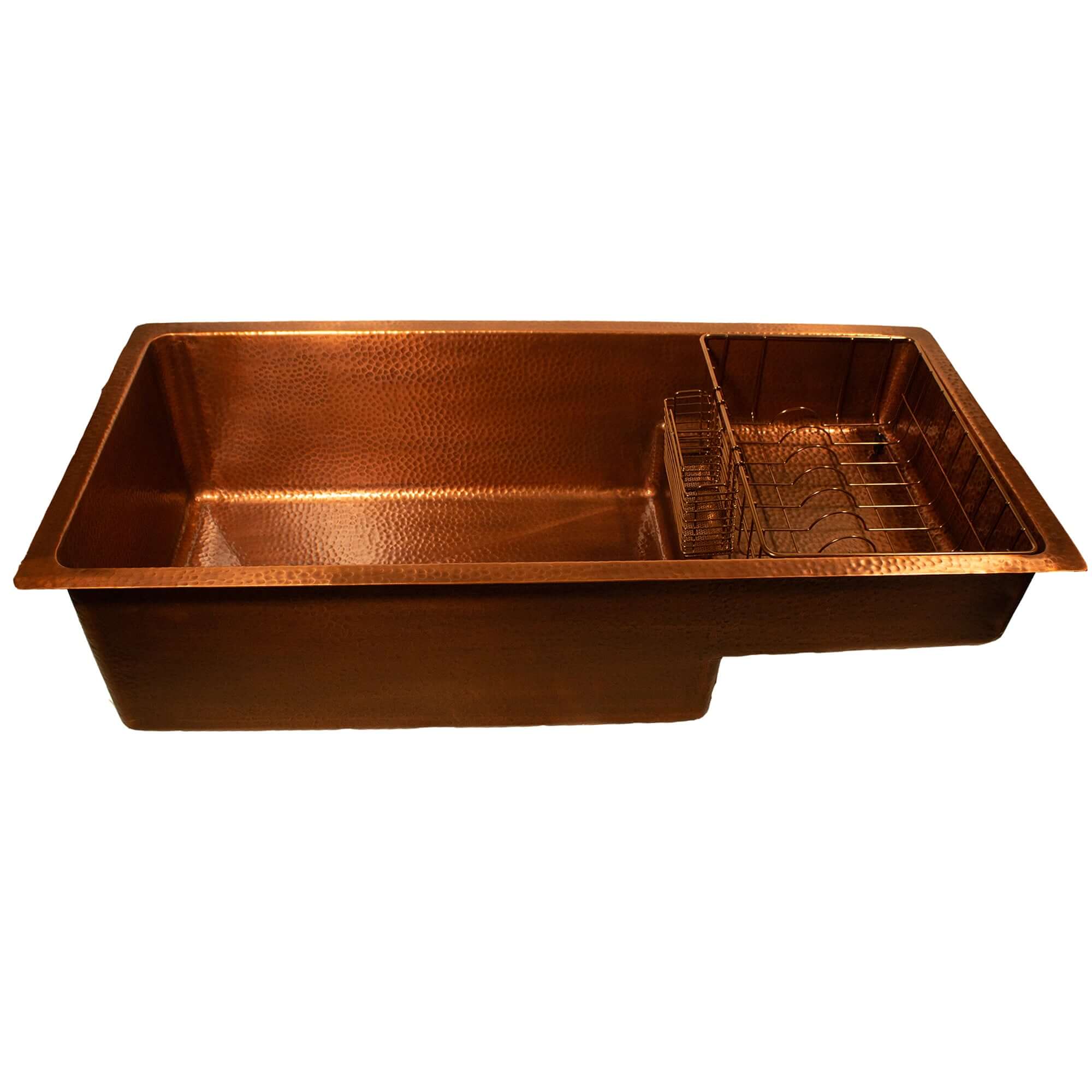 Alternate Image for Nantucket Sinks x Studio Dearborn Brightwork 39" Undermount Copper Kitchen Sink with Accessories, 16 Gauge, STEPPE3918-HC