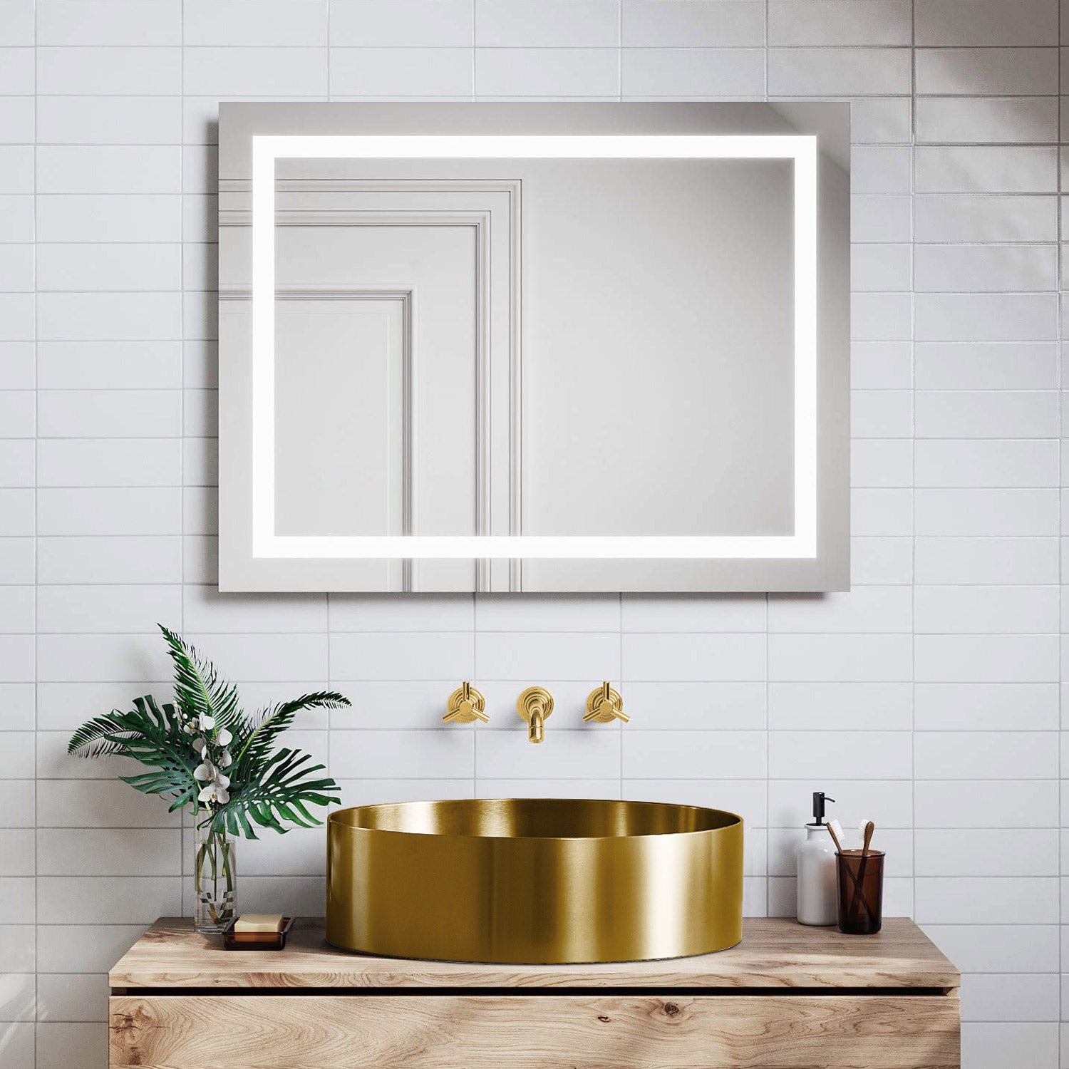 MaestroBath 16" Regina Modern Round Vessel ADA Bathroom Sink, Brushed Rose Gold, Stainless Steel, STN-RGN-BRG