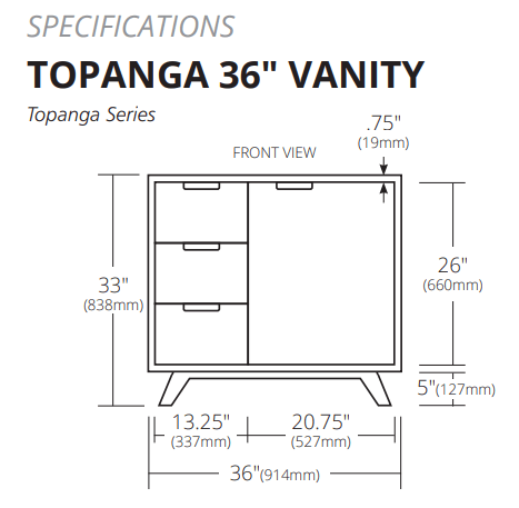Alternate Image for Native Trails Topanga 36" Freestanding Vanity Base, VNA361