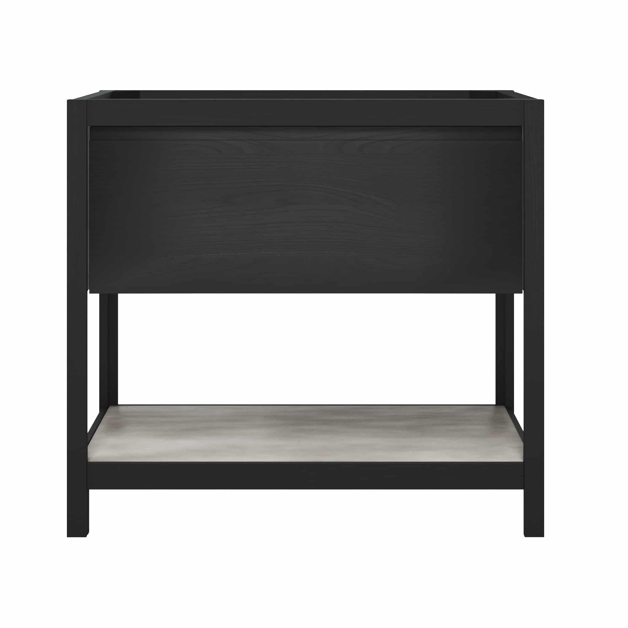 Native Trails 36" Solace Freestanding Vanity Base, Midnight Oak, Ash Shelf, VNO368-A Product Image