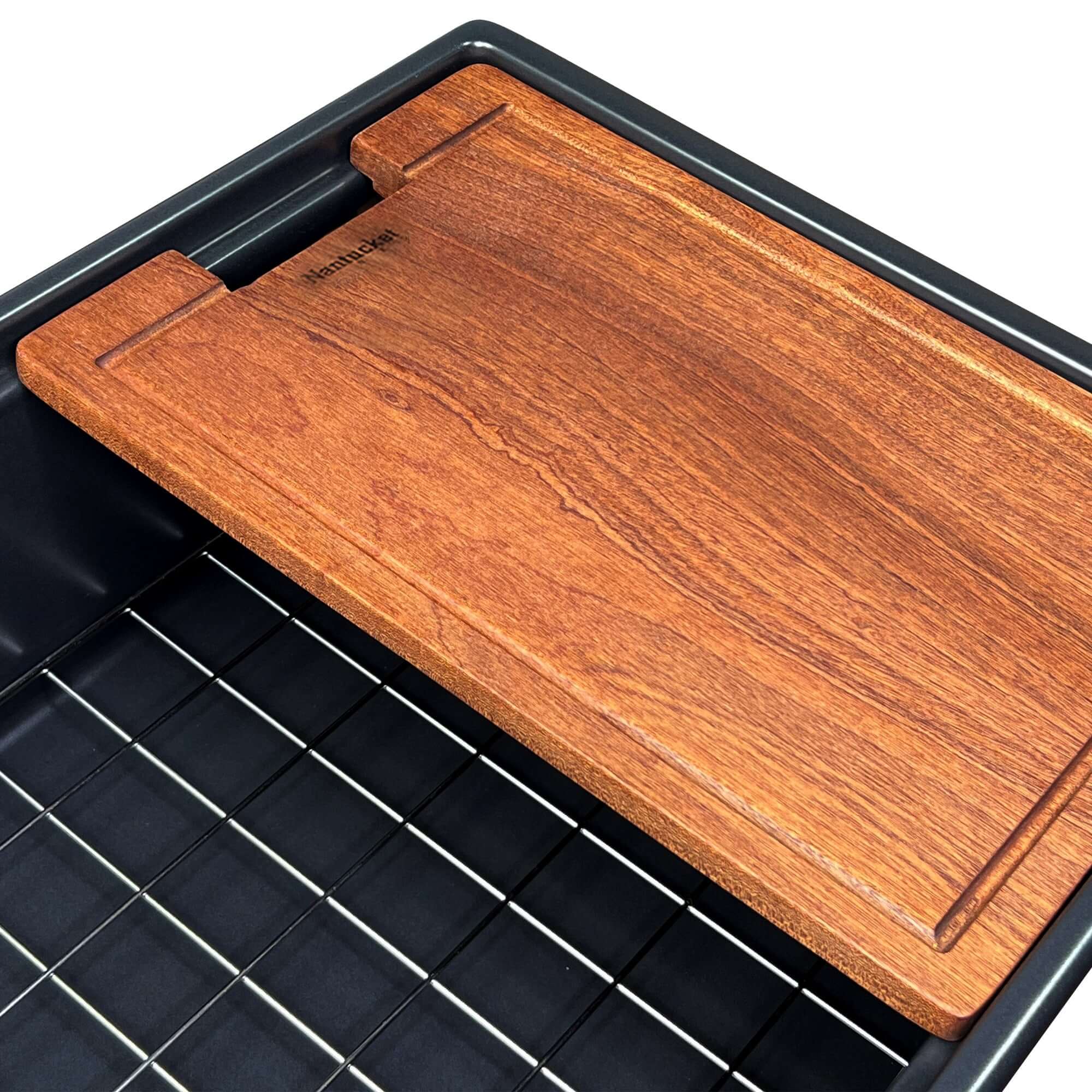 Alternate Image for Nantucket Sinks Cape 30" Fireclay Workstation Farmhouse Sink with Accessories, Matte Black, T-PS30MB