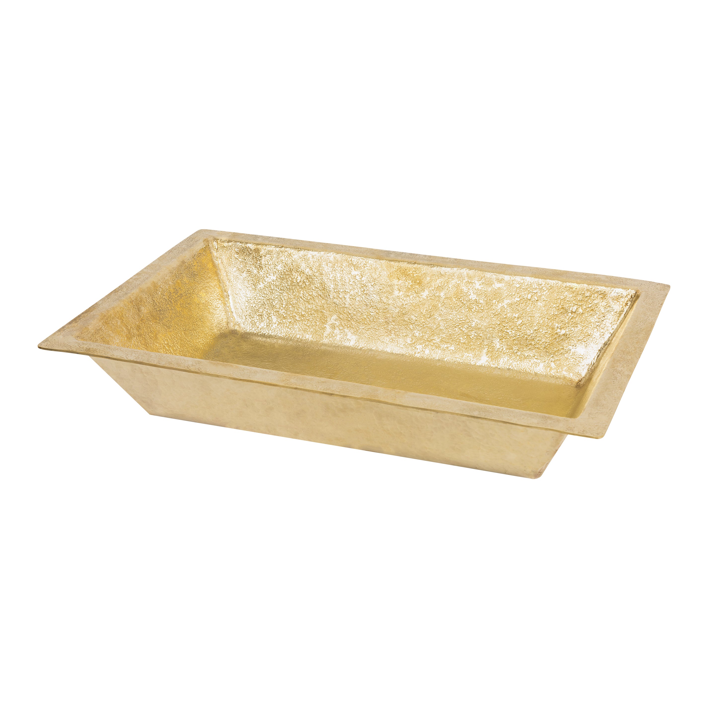 Alternate Image for Premier Copper Products 22" x 14" Rectangle Dual - Undermount or Drop In Terra Firma Brass Bathroom Sink, TFLREC22PB