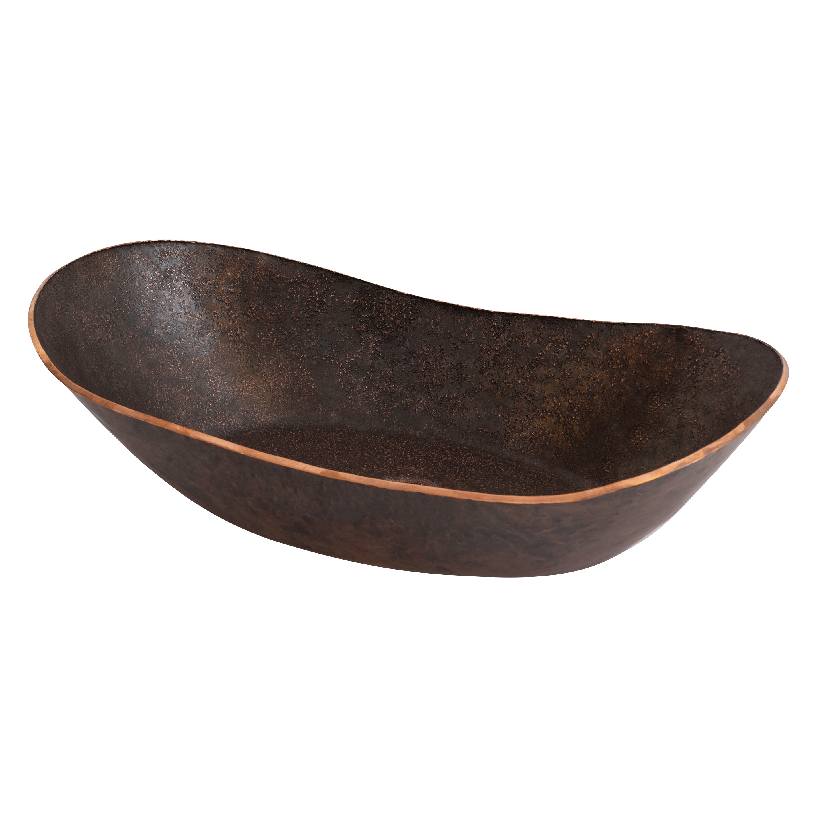 Alternate Image for Premier Copper Products 23" x 12" Oval Vessel - Above Counter Terra Firma Copper Bathroom Sink, Dark Brown, 10 Gauge, TFVBT23DB
