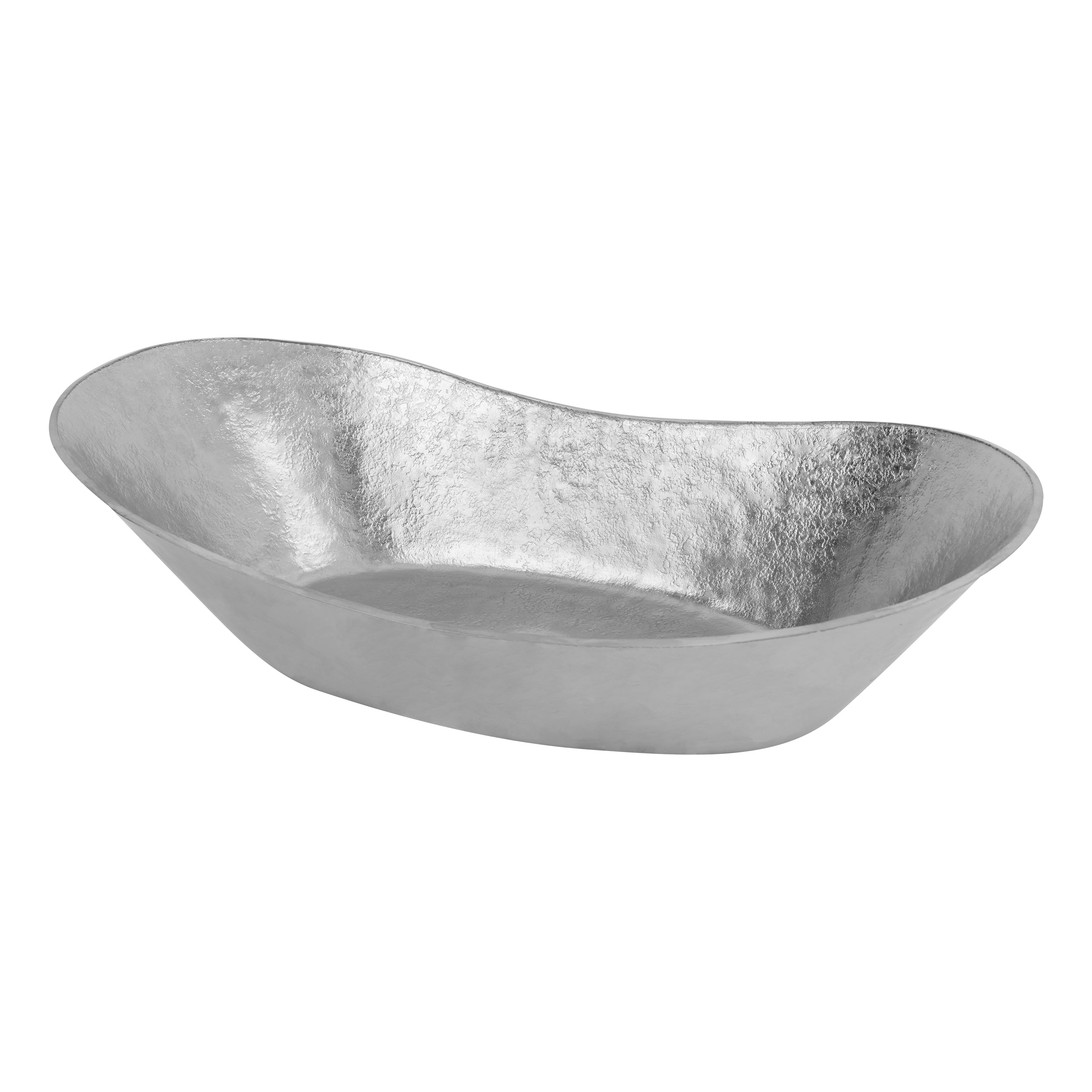 Alternate Image for Premier Copper Products 23" x 12" Oval Vessel - Above Counter Terra Firma Copper Bathroom Sink, Nickel, 10 Gauge, TFVBT23EN