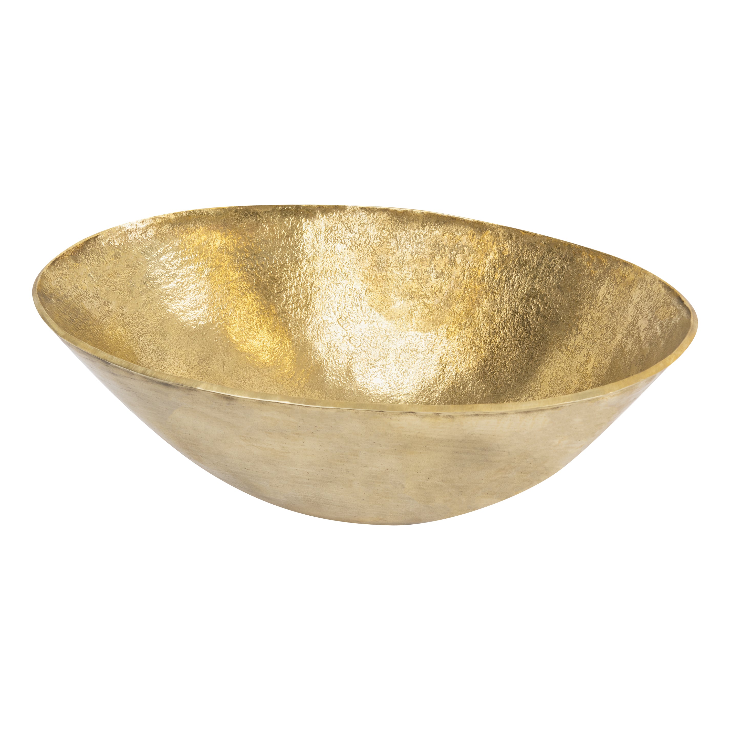 Alternate Image for Premier Copper Products 17" x 12" Oval Vessel - Above Counter Terra Firma Brass Bathroom Sink, TFVO17PB