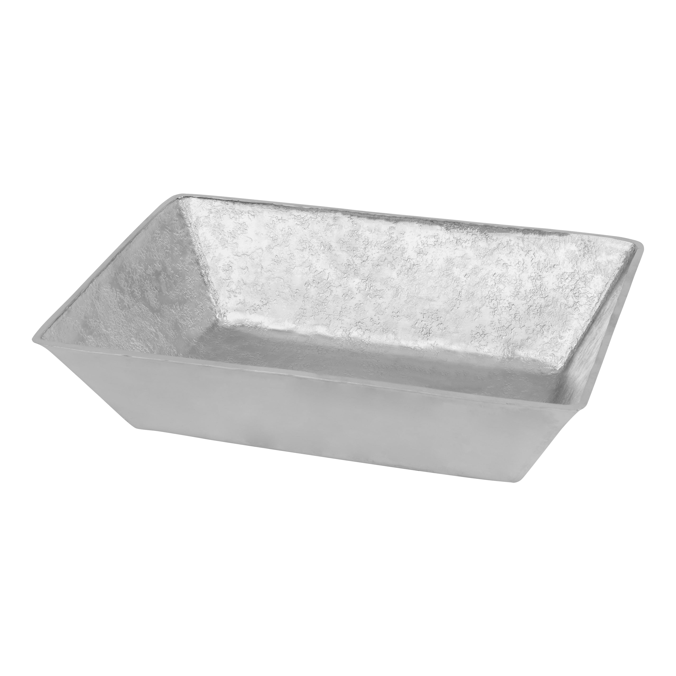 Alternate Image for Premier Copper Products 15" x 11" Rectangle Vessel - Above Counter Terra Firma Copper Bathroom Sink, Nickel, 10 Gauge, TFVREC15EN