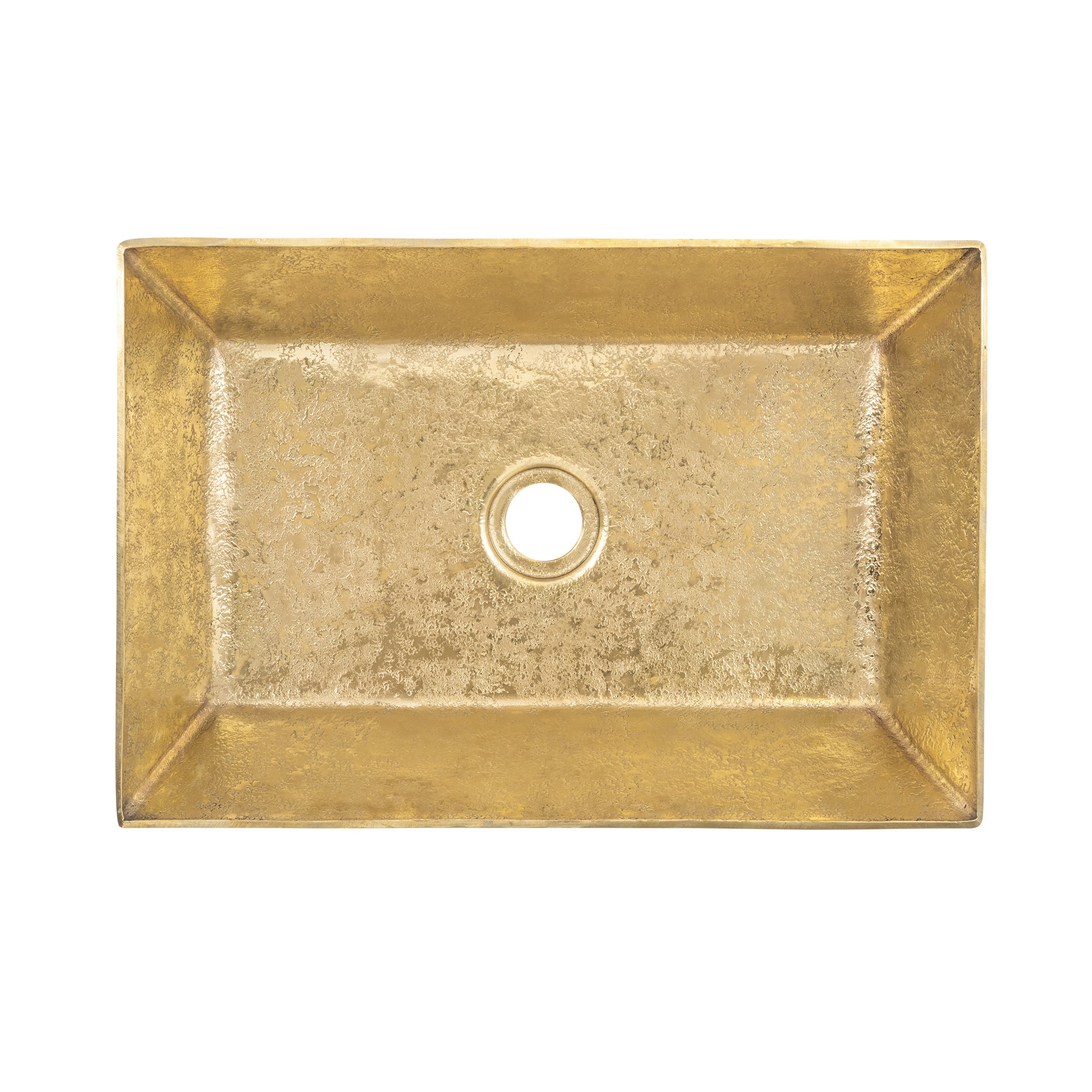 Alternate Image for Premier Copper Products 15" x 11" Rectangle Vessel - Above Counter Terra Firma Brass Bathroom Sink, TFVREC15PB
