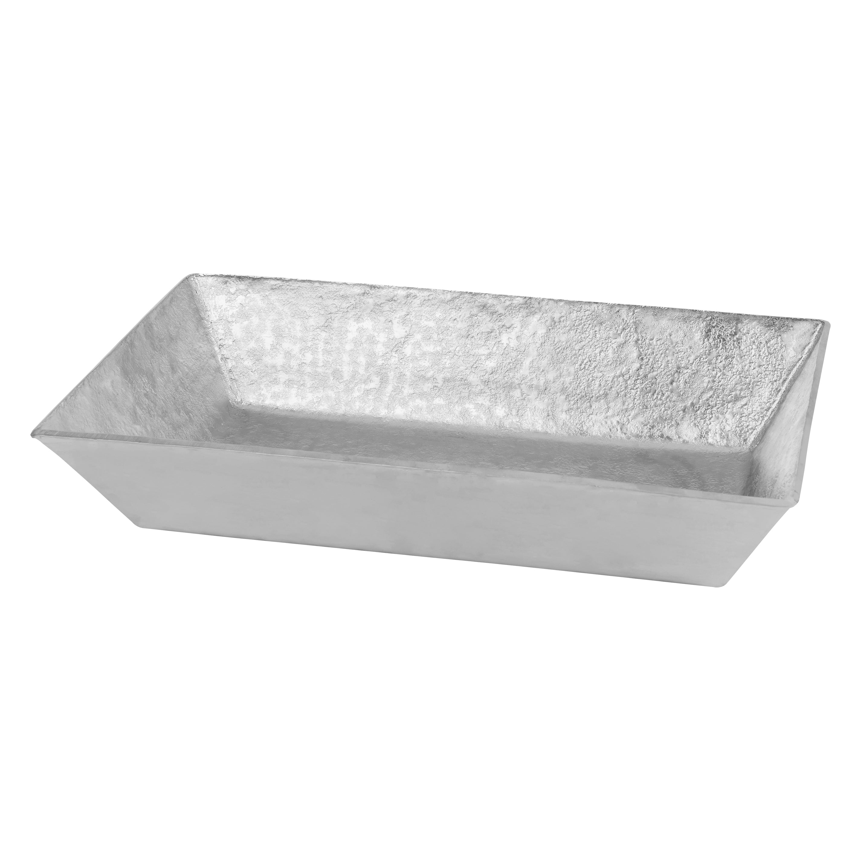 Alternate Image for Premier Copper Products 20" x 12" Rectangle Vessel - Above Counter Terra Firma Copper Bathroom Sink, Nickel, 10 Gauge, TFVREC20EN