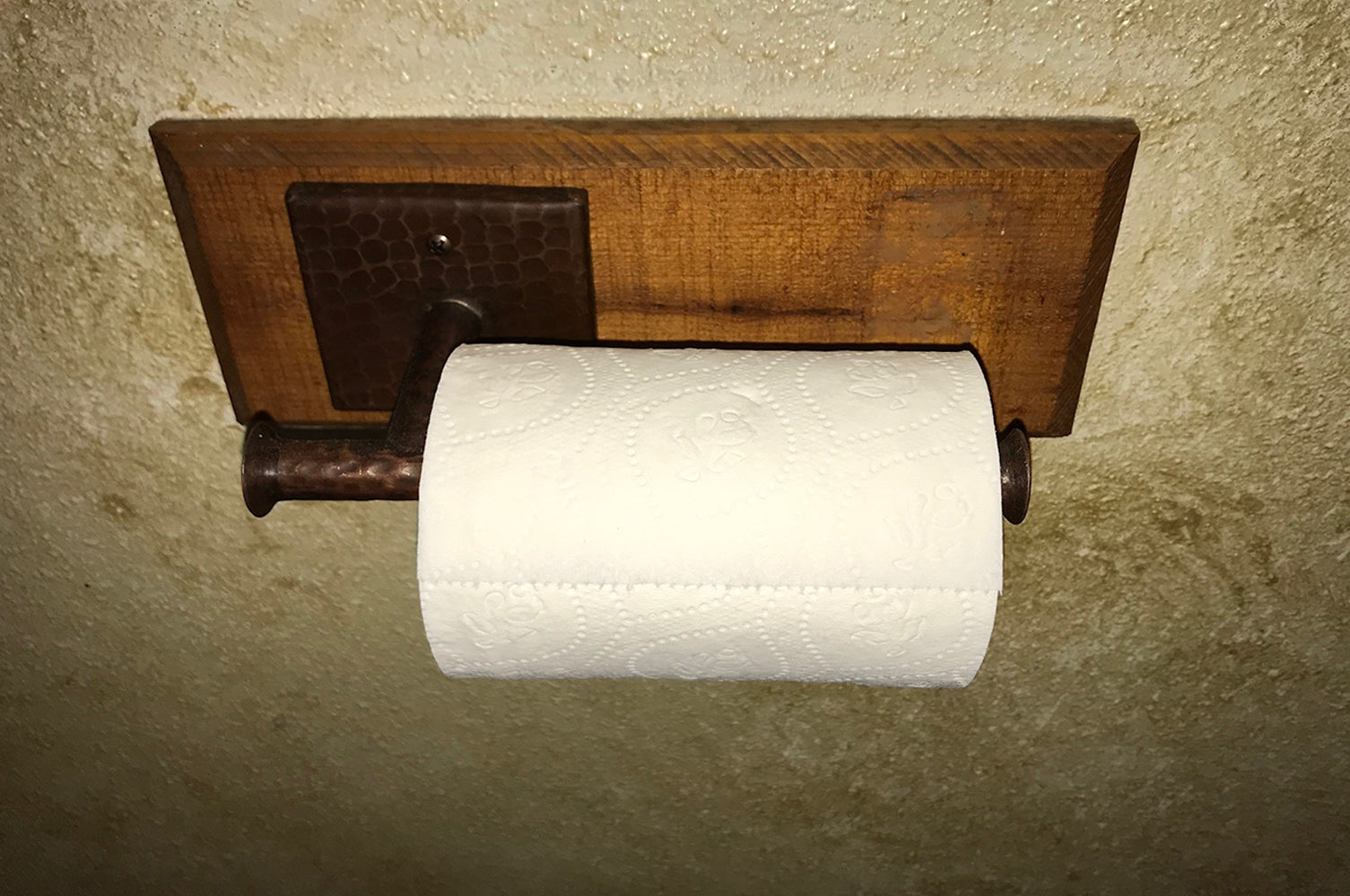 Alternate Image for Premier Copper Products Hammered Copper Tissue Paper Holder, 18 Gauge, Oil Rubbed Bronze, TPHLDRDB