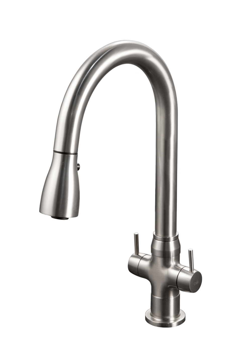 Alternate Image for Houzer Trinity 1.75 GPM Dual Handle pull Down Kitchen Faucet - Brass, Brushed Nickel, TRNPD-3000-BN