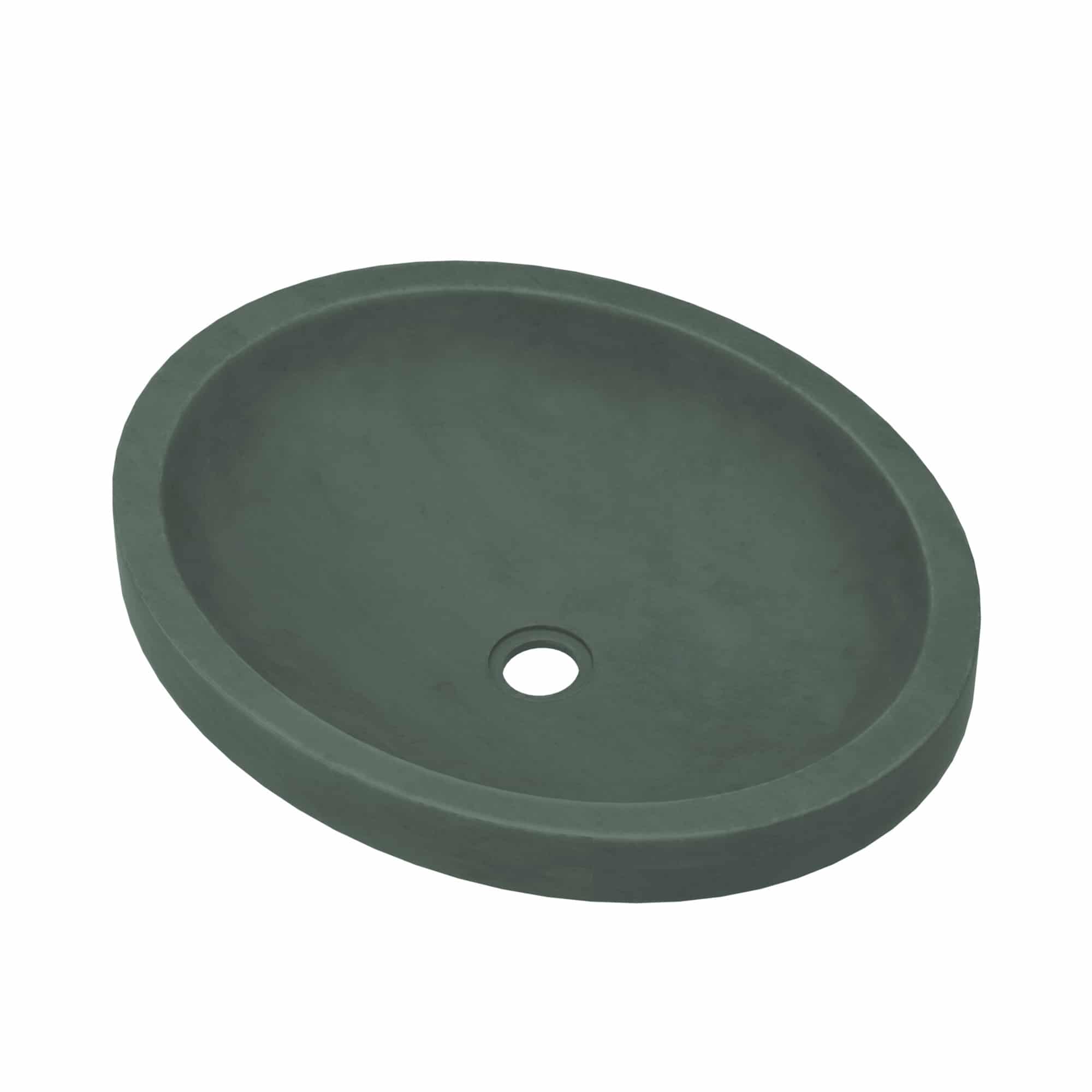 Native Trails Tolosa 19" x 16" Oval NativeStone Concrete ADA Bathroom Sink, Forest, NSL1916-F