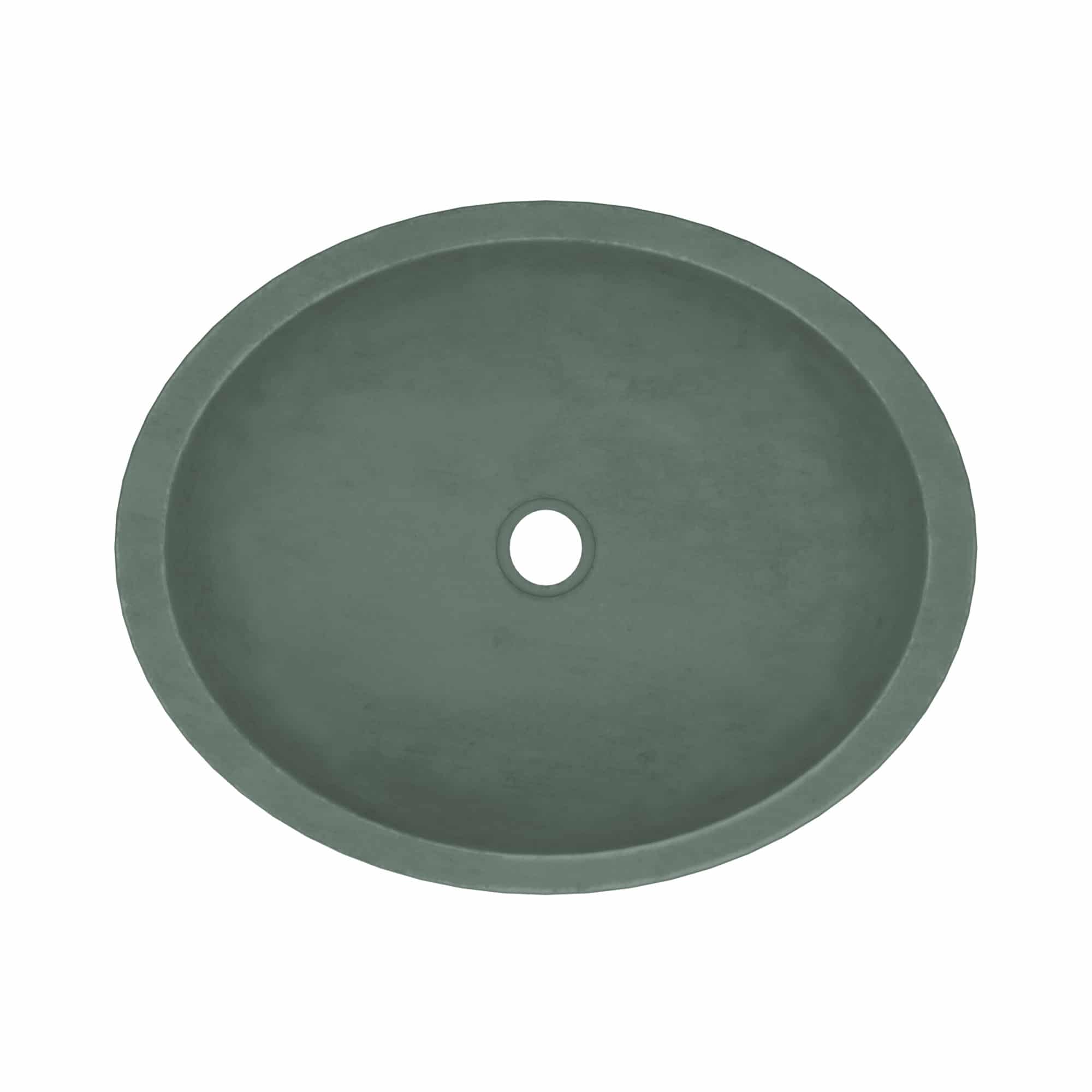 Native Trails Tolosa 19" x 16" Oval NativeStone Concrete ADA Bathroom Sink, Forest, NSL1916-F Product Image