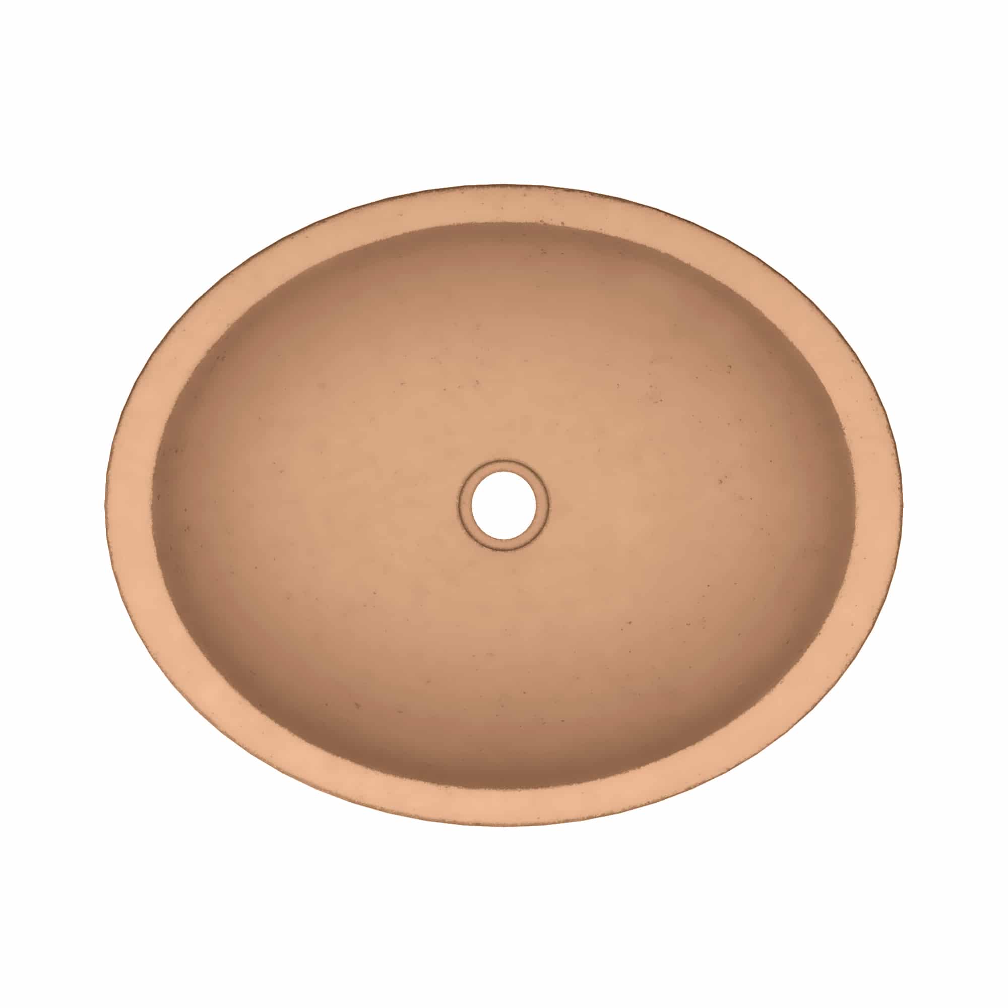 Native Trails Tolosa 19" x 16" Oval NativeStone Concrete ADA Bathroom Sink, Terracotta, NSL1916-T Product Image
