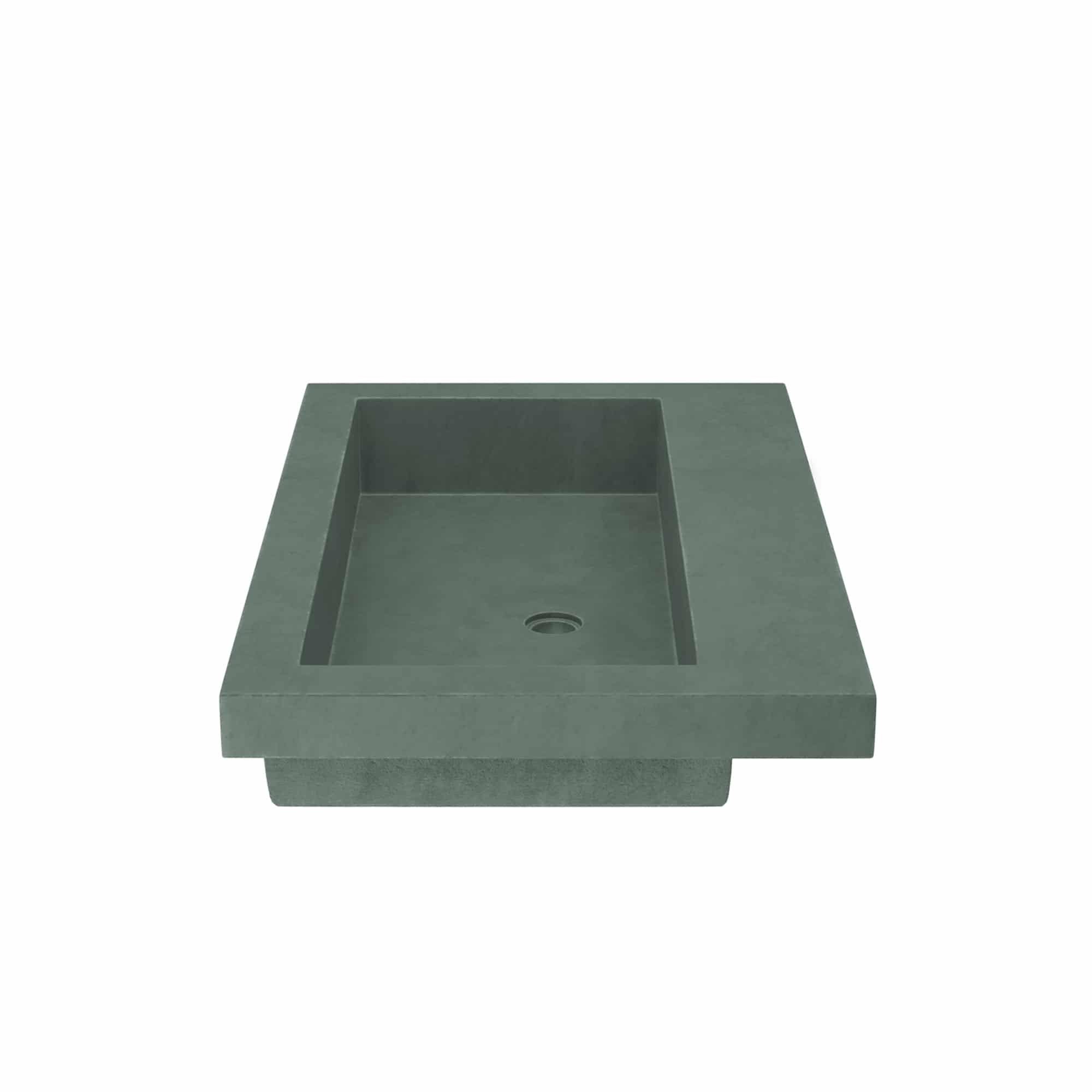 Native Trails Trough 30" x 19" Rectangle Drop In NativeStone Concrete ADA Bathroom Sink, Forest, NSL3019-FX Product Image
