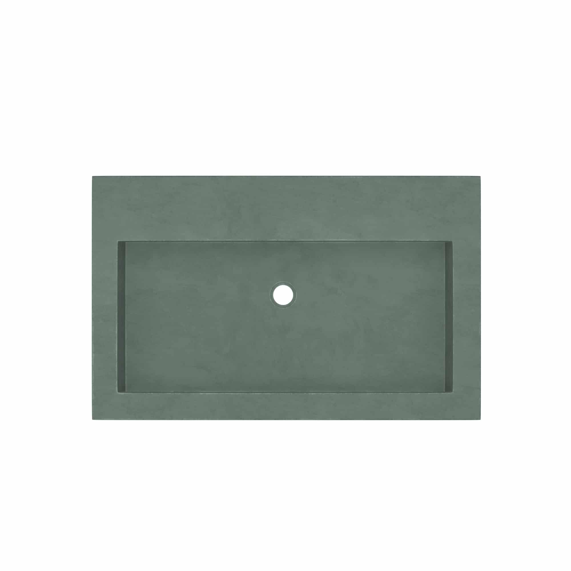 Native Trails Trough 30" x 19" Rectangle Drop In NativeStone Concrete ADA Bathroom Sink, Forest, NSL3019-FX Product Image