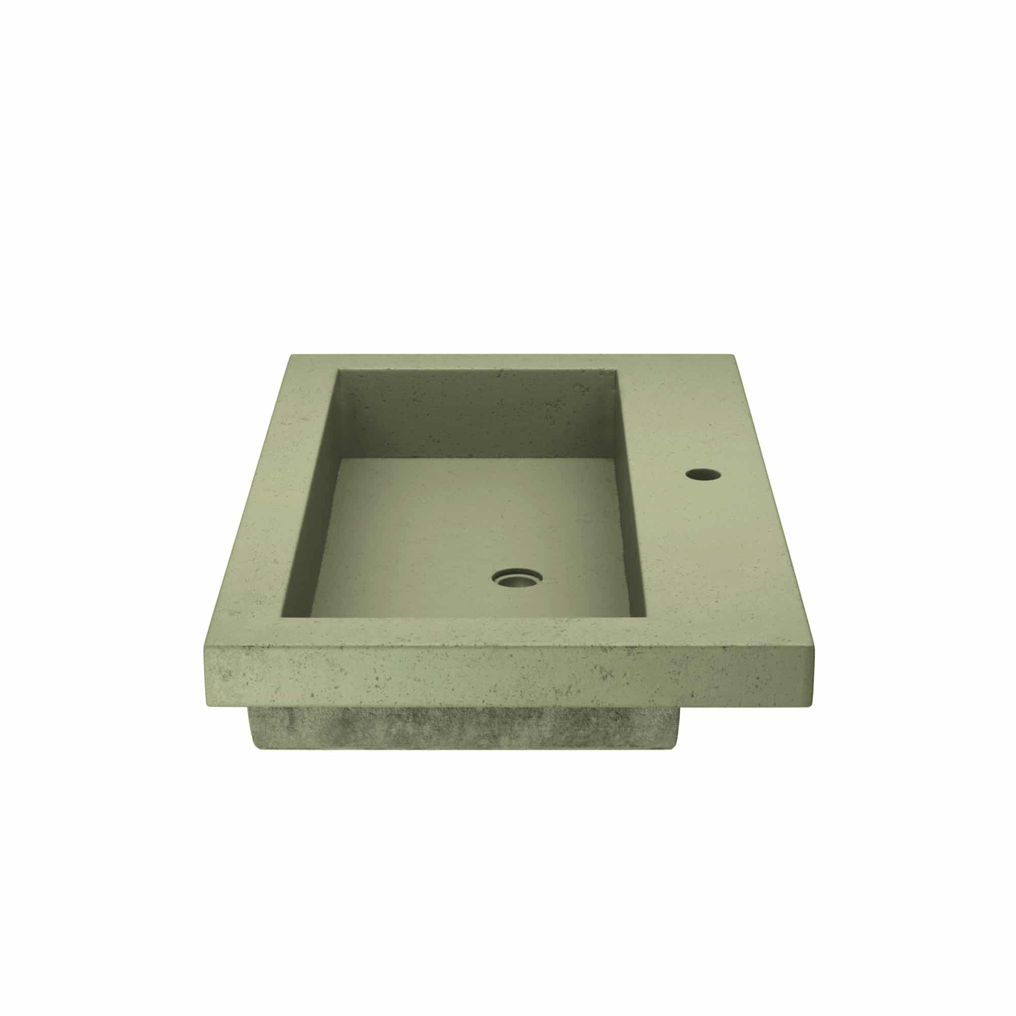 Native Trails Trough 30" x 19" Rectangle Drop In NativeStone Concrete ADA Bathroom Sink, Sage, NSL3019-G Product Image