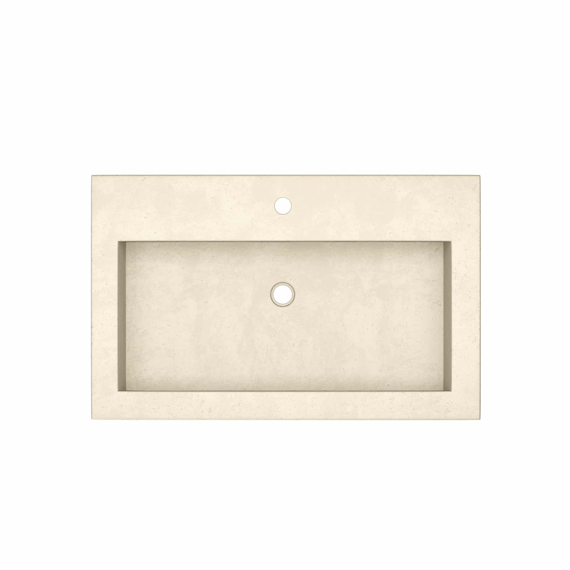 Native Trails Trough 30" x 19" Rectangle Drop In NativeStone Concrete ADA Bathroom Sink, Sand, NSL3019-D Product Image