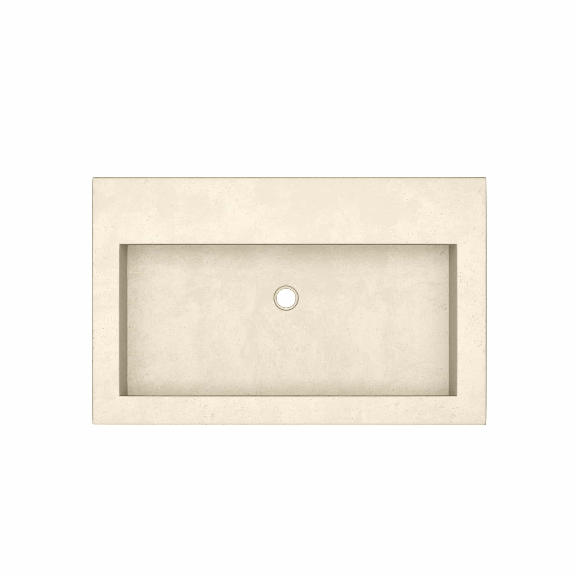 Native Trails Trough 30" x 19" Rectangle Drop In NativeStone Concrete ADA Bathroom Sink, Sand, NSL3019-DX Product Image