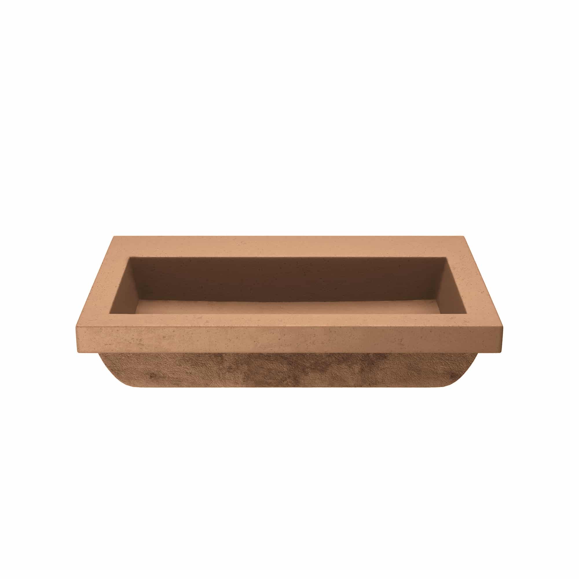 Native Trails Trough 30" x 19" Rectangle Drop In NativeStone Concrete ADA Bathroom Sink, Terracotta, NSL3019-TX Product Image