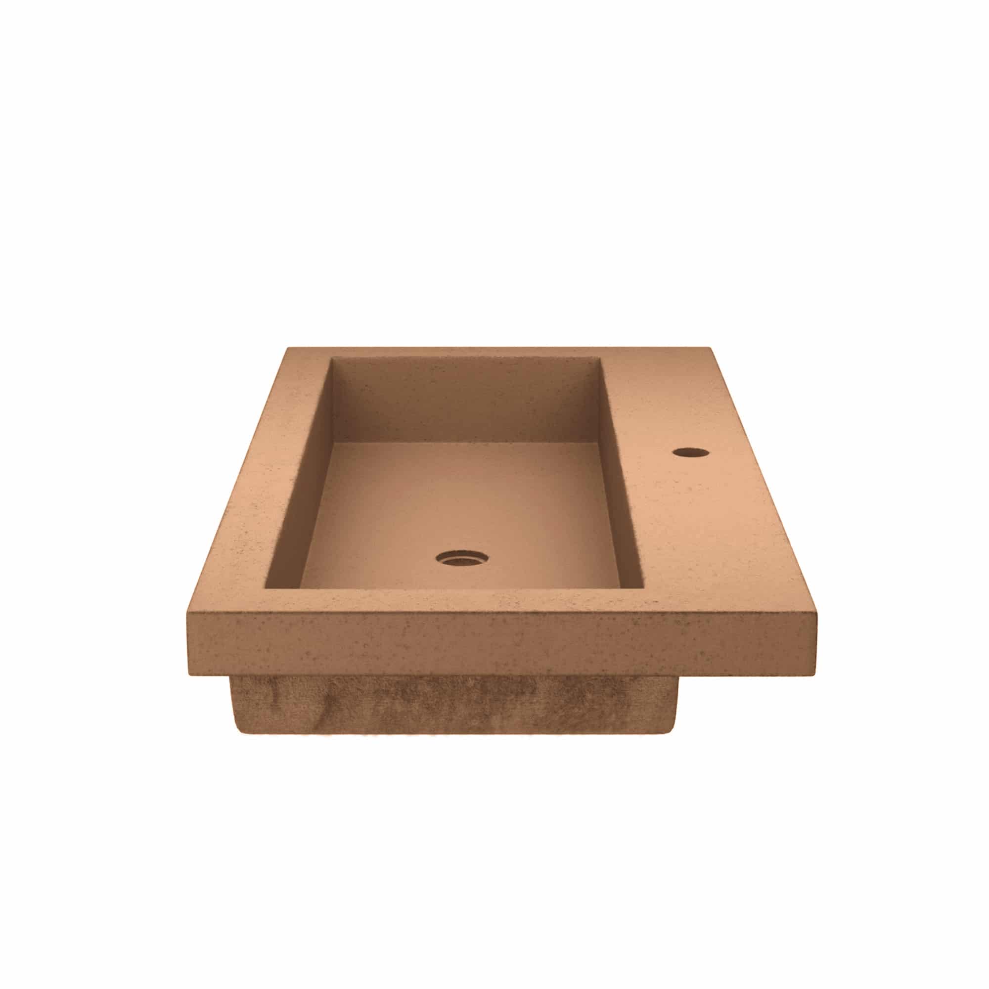 Native Trails Trough 36" x 19" Rectangle Drop In NativeStone Concrete ADA Bathroom Sink, Terracotta, NSL3619-T Product Image