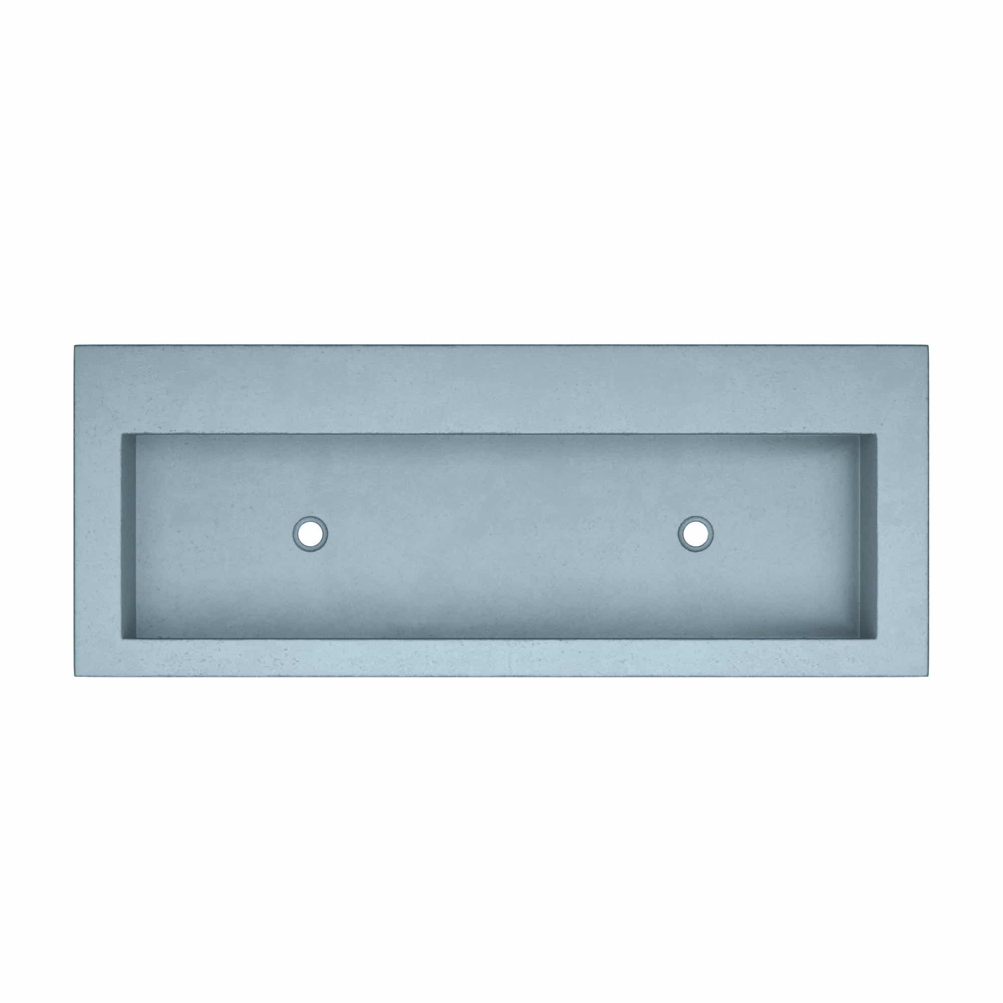 Alternate Image for Native Trails Trough 4819 48" x 19" Drop In NativeStone Concrete ADA Bathroom Sink, Ocean, NSL4819-OX