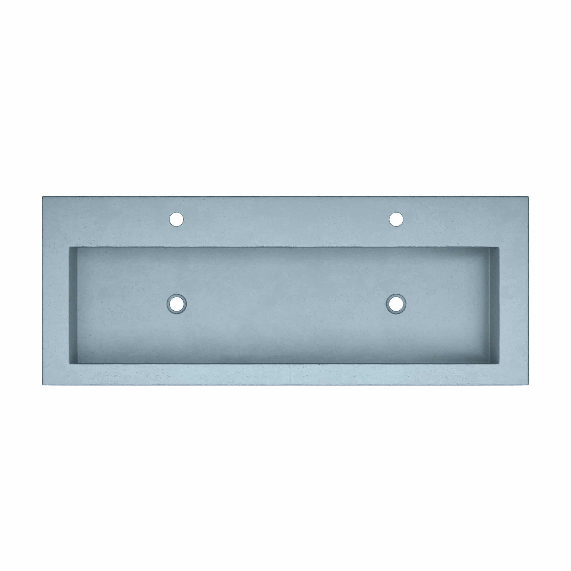 Alternate Image for Native Trails Trough 4819 48" x 19" Drop In NativeStone Concrete ADA Bathroom Sink, Ocean, NSL4819-O