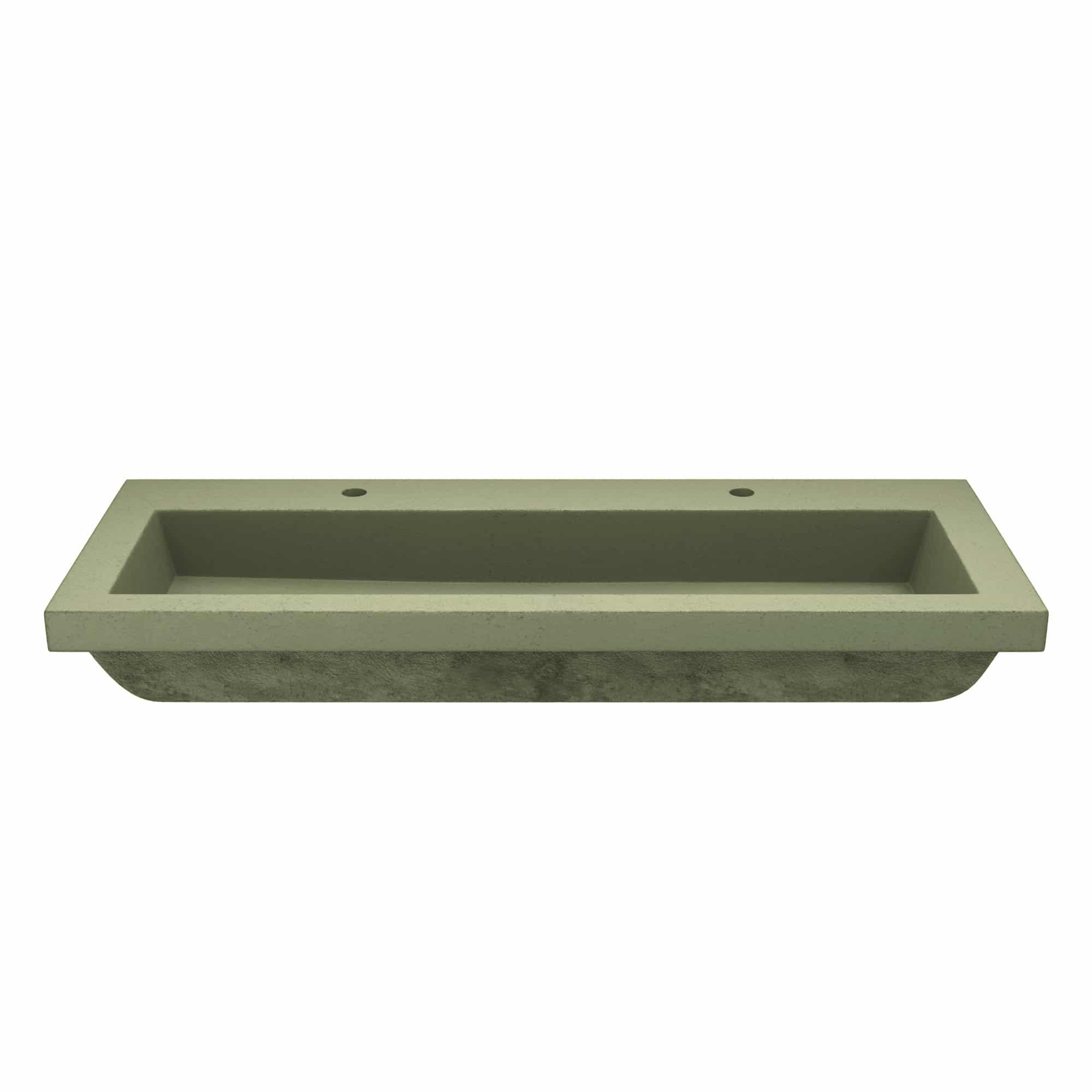 Native Trails Trough 48" x 19" Rectangle Drop In NativeStone Concrete ADA Bathroom Sink, Sage, NSL4819-G Product Image