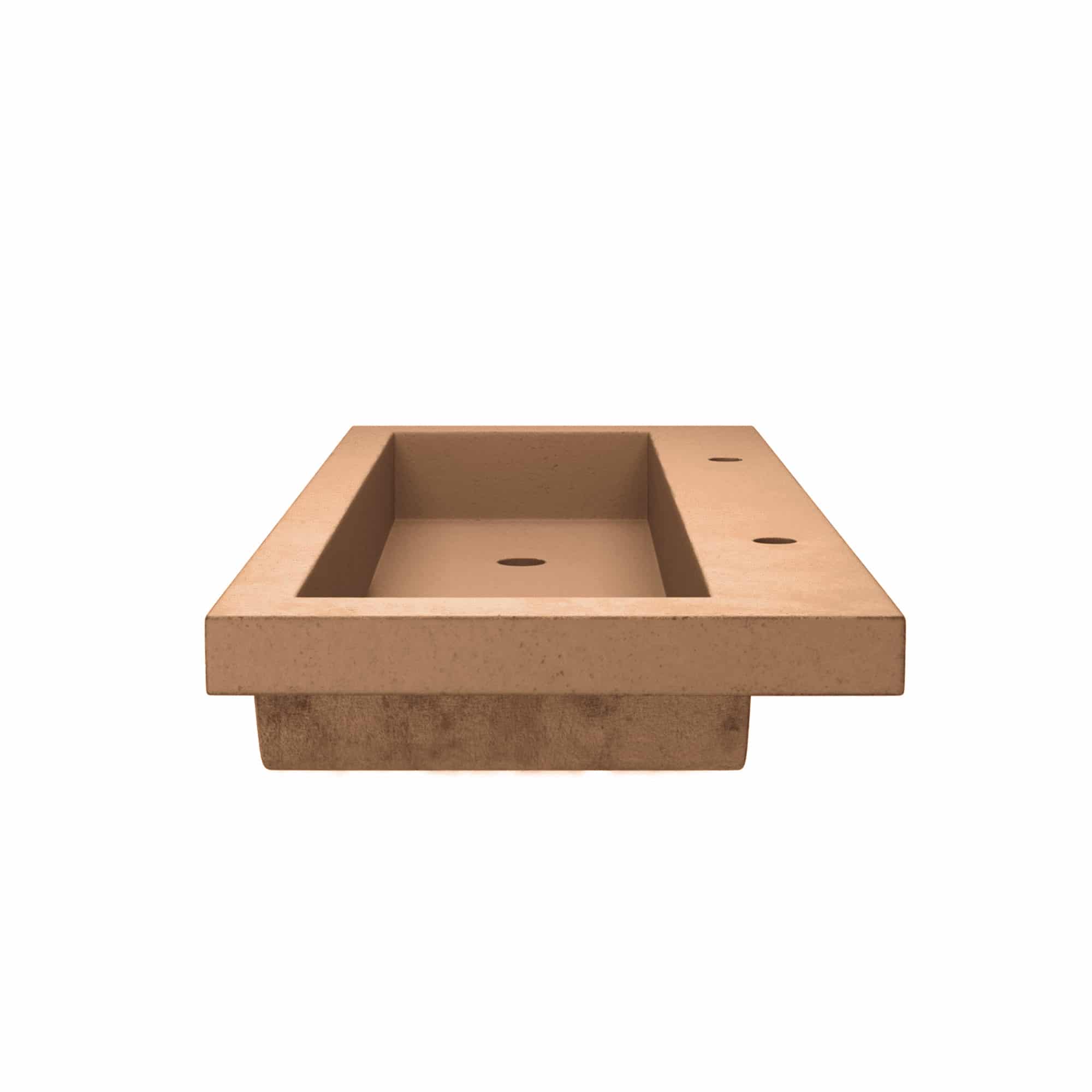 Native Trails Trough 48" x 19" Rectangle Drop In NativeStone Concrete ADA Bathroom Sink, Terracotta, NSL4819-T Product Image