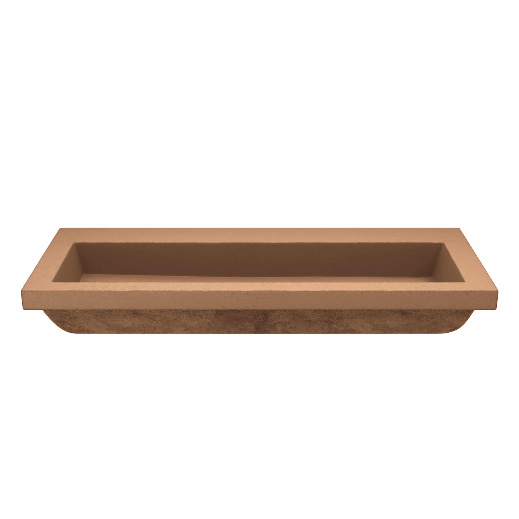 Native Trails Trough 48" x 19" Rectangle Drop In NativeStone Concrete ADA Bathroom Sink, Terracotta, NSL4819-TX Product Image