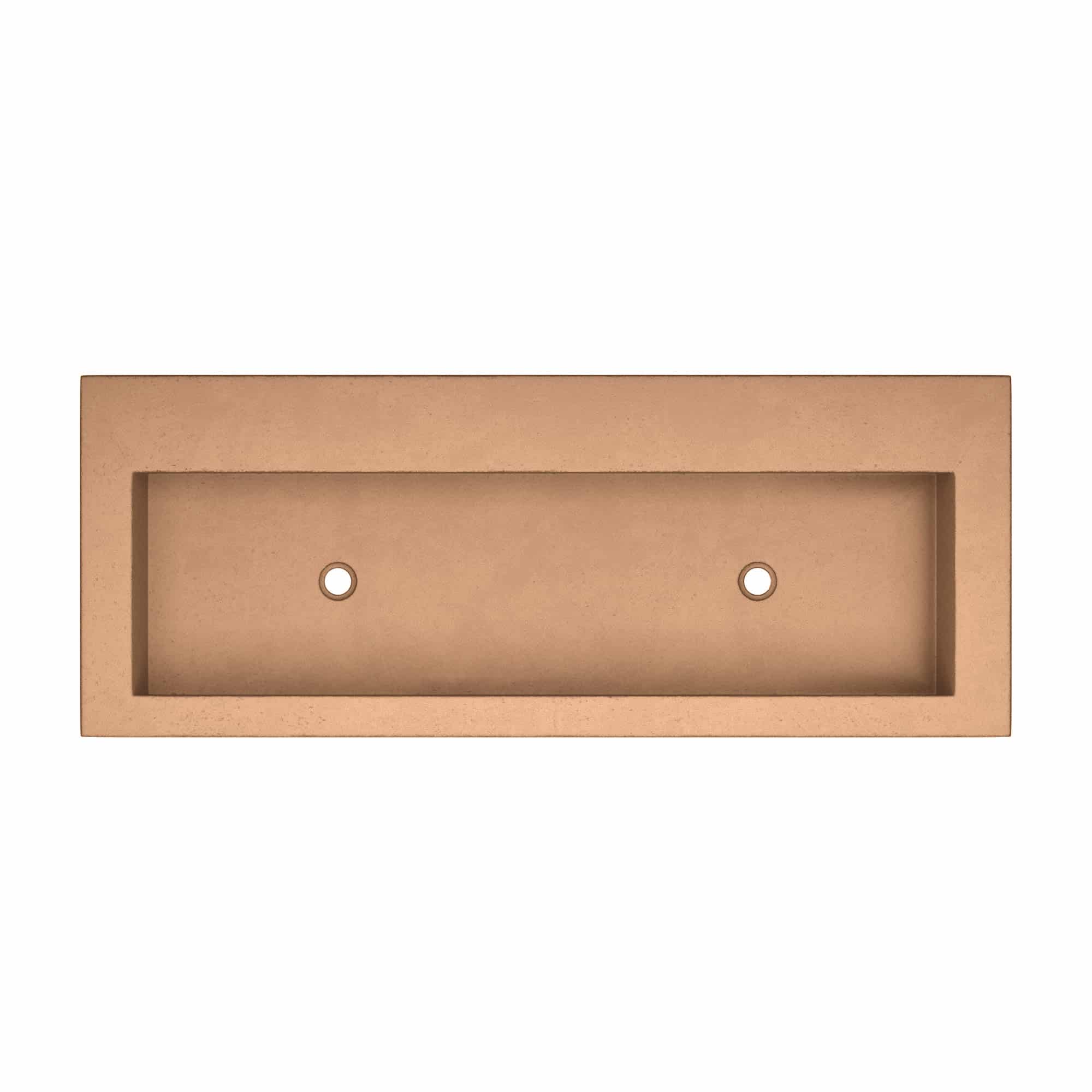 Native Trails Trough 48" x 19" Rectangle Drop In NativeStone Concrete ADA Bathroom Sink, Terracotta, NSL4819-TX Product Image