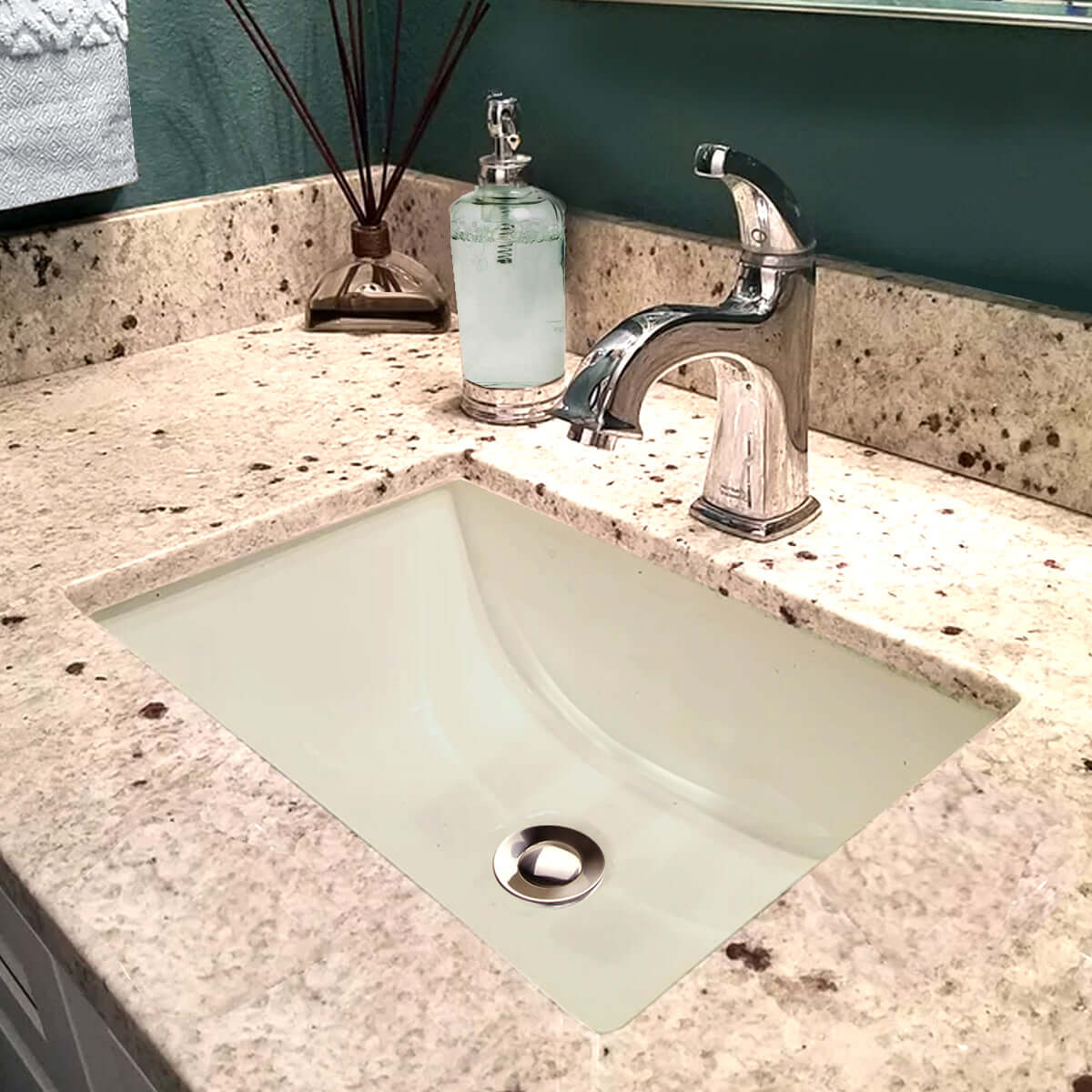 Alternate Image for Nantucket Sinks Great Point 18" Ceramic Bathroom Sink, Bisque, UM-16x11-B