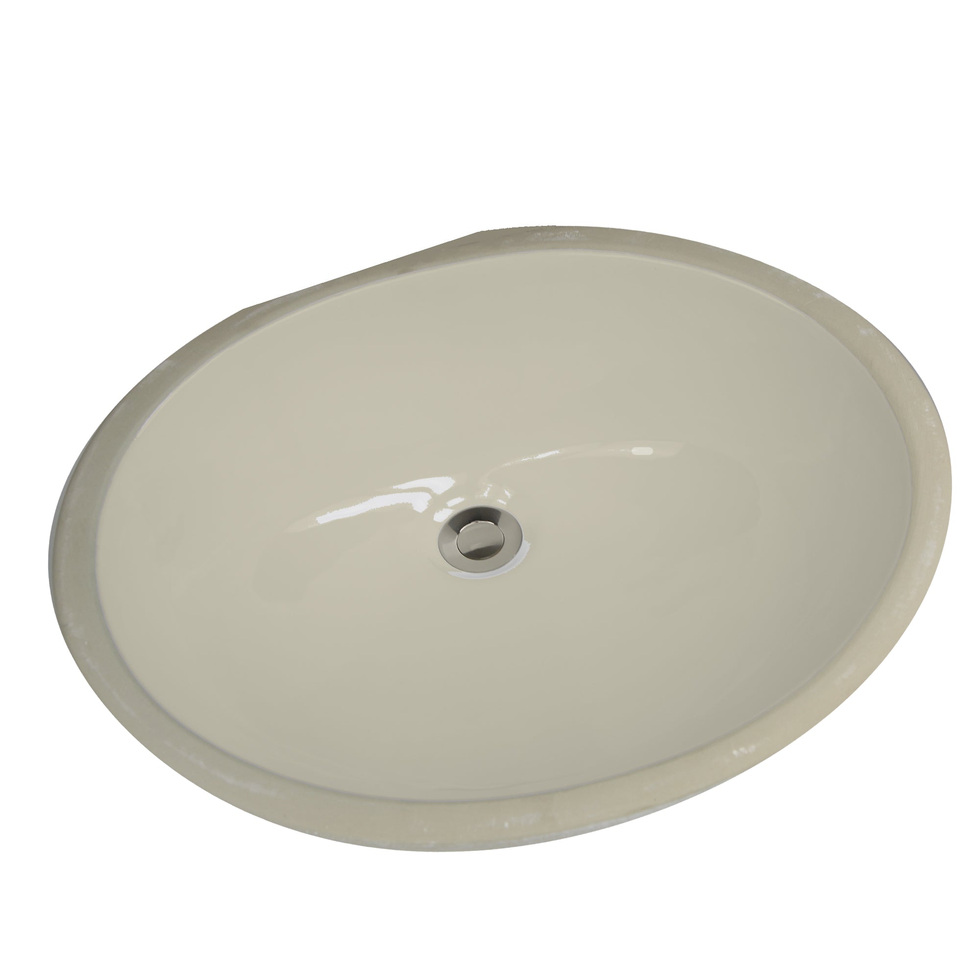 Nantucket Sinks Great Point 19" Ceramic Bathroom Sink, Bisque, UM-17x14-B-K