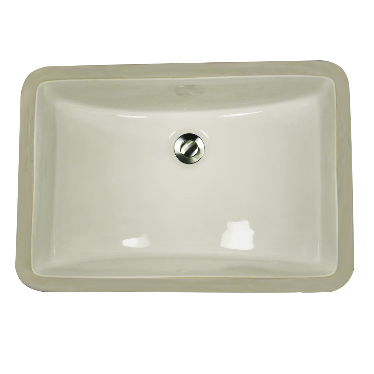 Nantucket Sinks Great Point 21" Ceramic Bathroom Sink, Bisque, UM-18x12-B