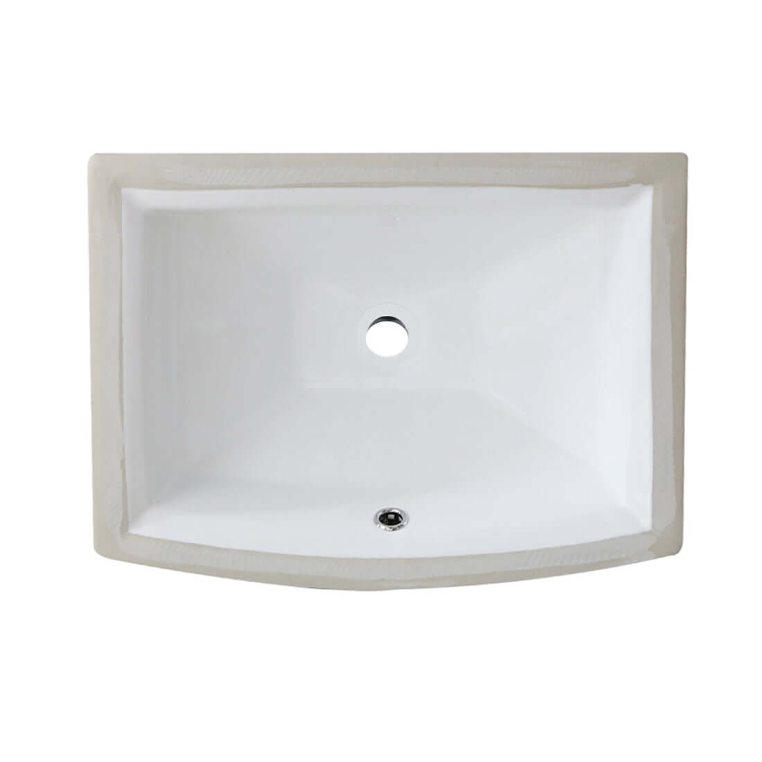 Nantucket Sinks Great Point 19.7.5" x 16" Rectangular Undermount Ceramic - Vitreous China Bathroom Sink with Accessories, White, UM-2016C-W