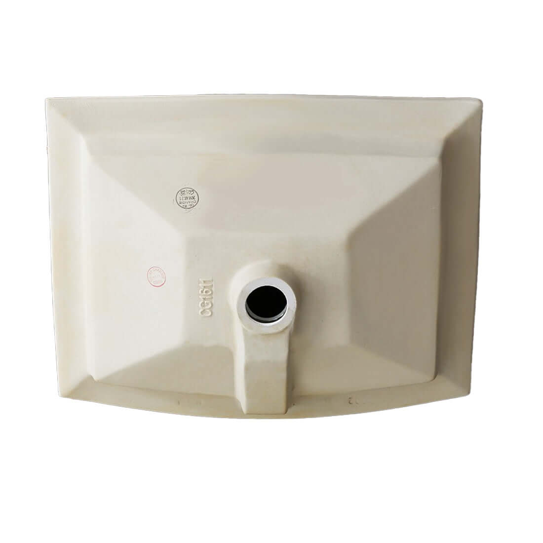 Lavabo de baño Nantucket Sinks Great Point de 50 x 40 cm, rectangular, de cerámica, con accesorios, blanco, UM-2016C-W