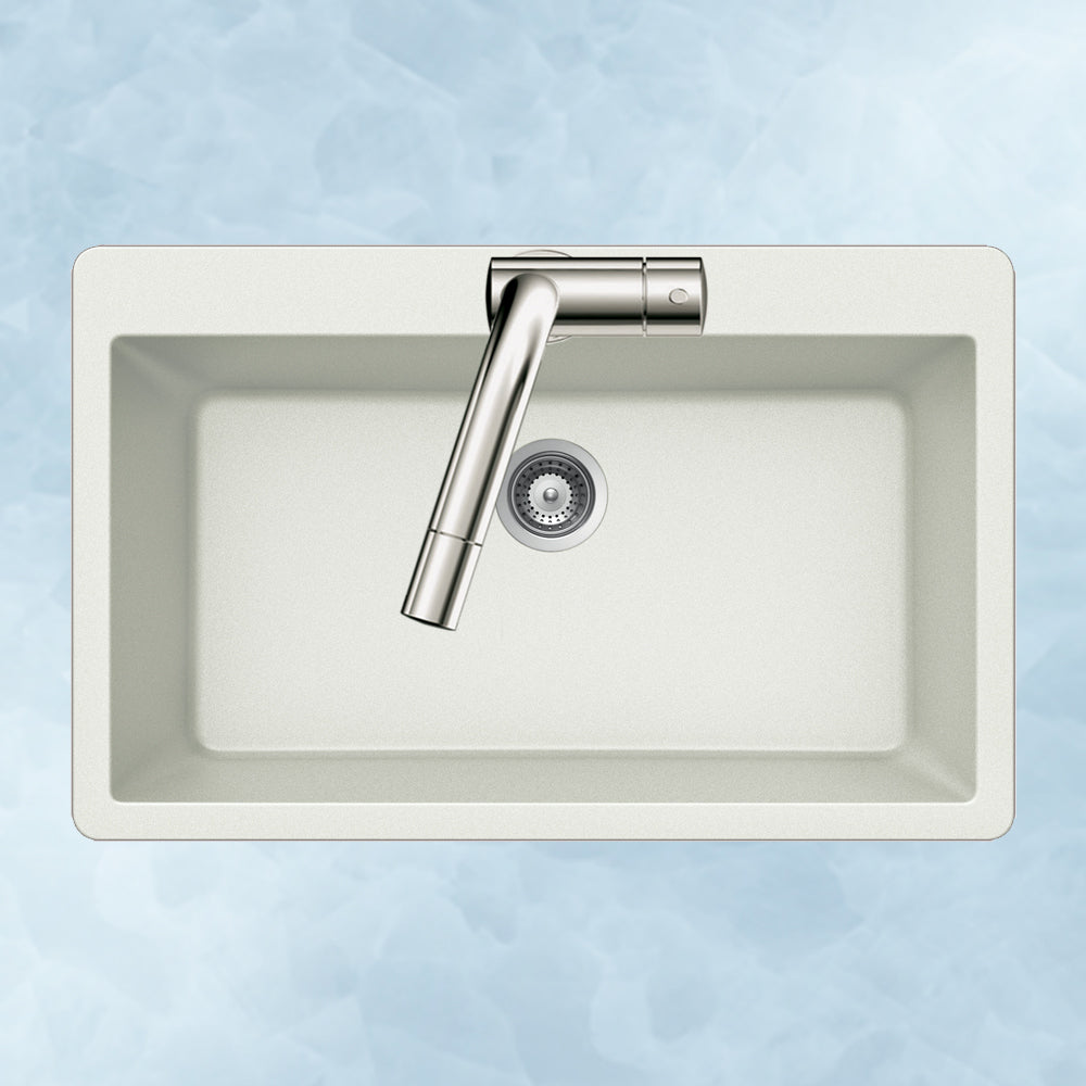 Alternate Image for Houzer Quartztone 33 inch Cloud Granite Composite Topmount Single Bowl Kitchen Sink, V-100 CLOUD